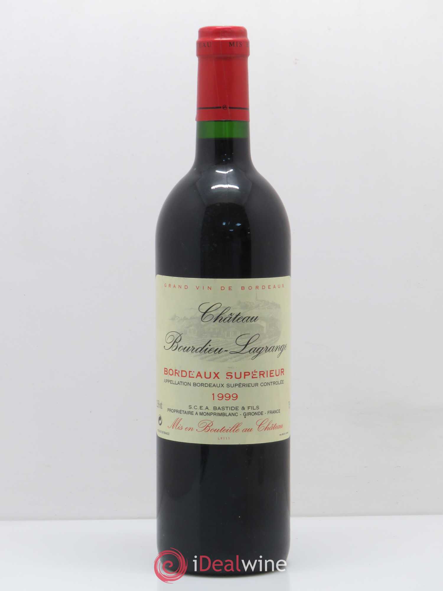 Bordeaux Bordeaux Supérieur Château Bourdieu Lagrange 1999 - Posten von 1 Flasche - 0