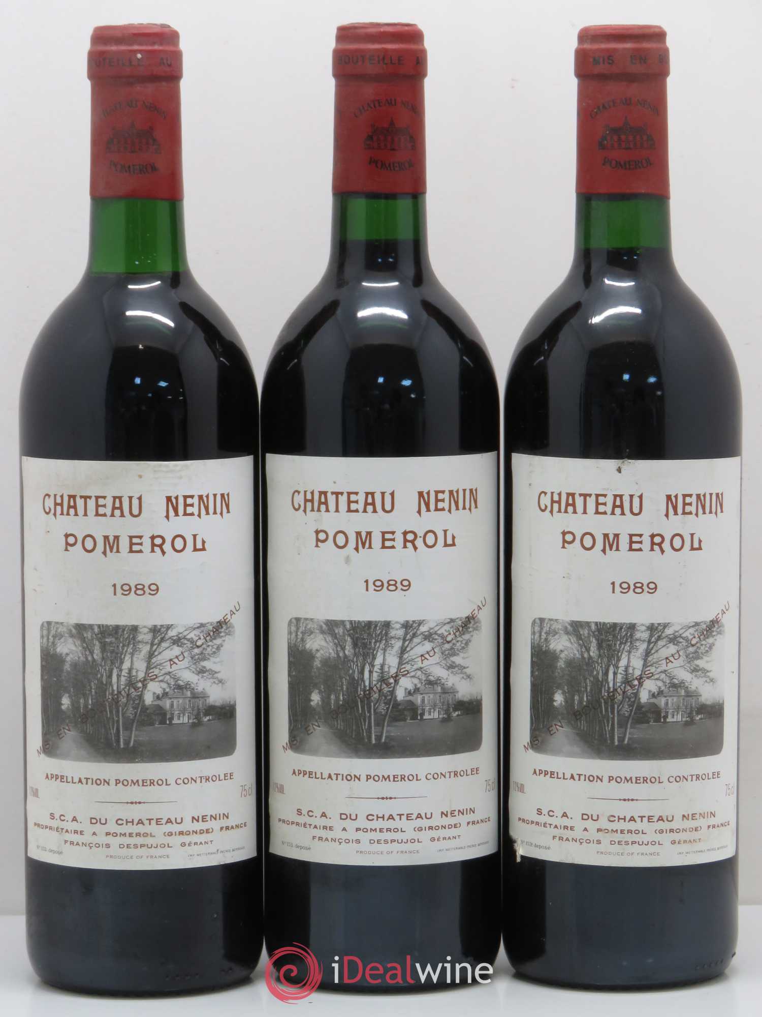 Château Nenin 1989 - Lot de 3 bouteilles - 0