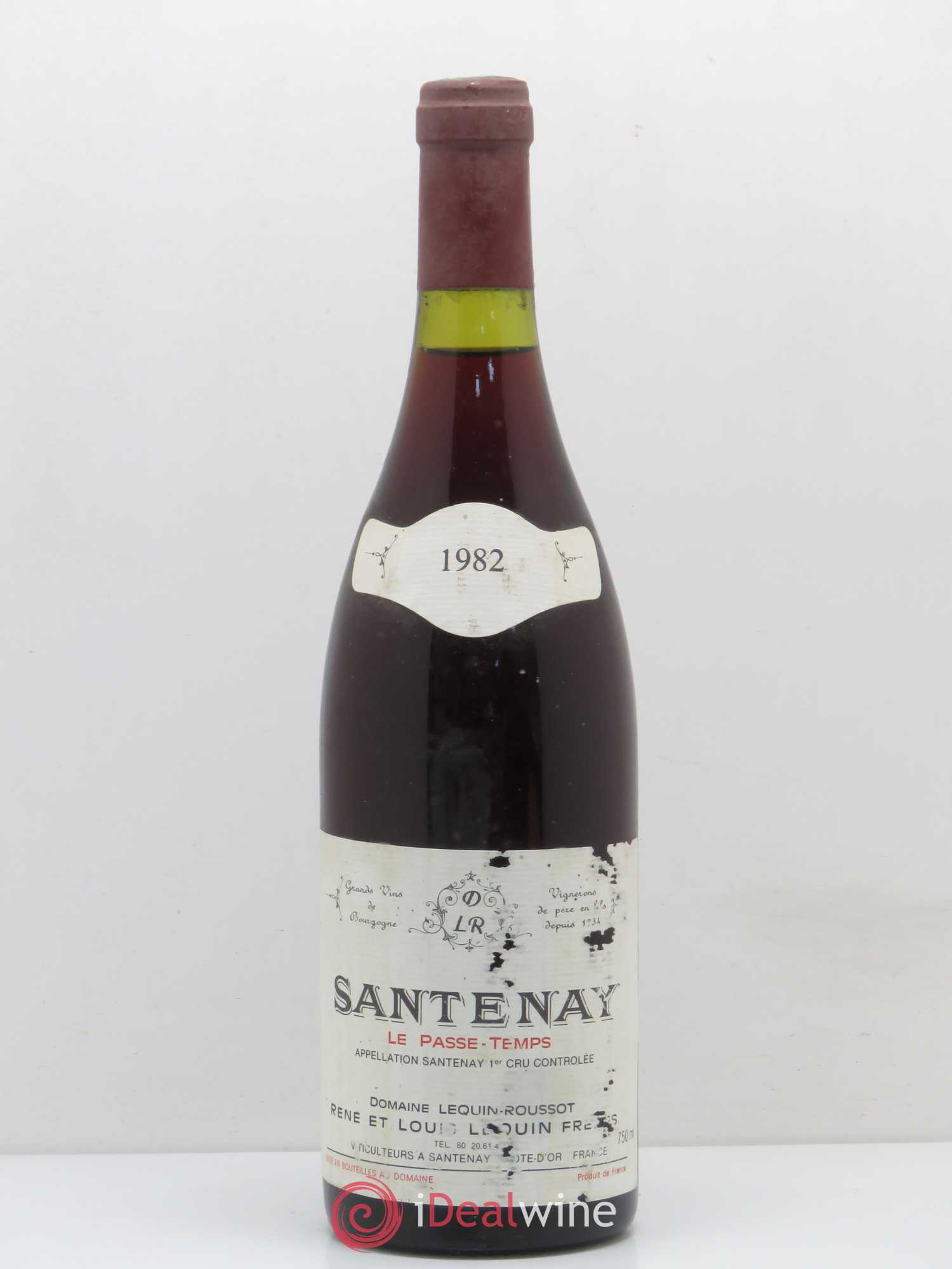 Santenay 1er Cru Le Passe Temps Domaine Lequin Roussot 1982 - Lot de 1 bouteille - 0