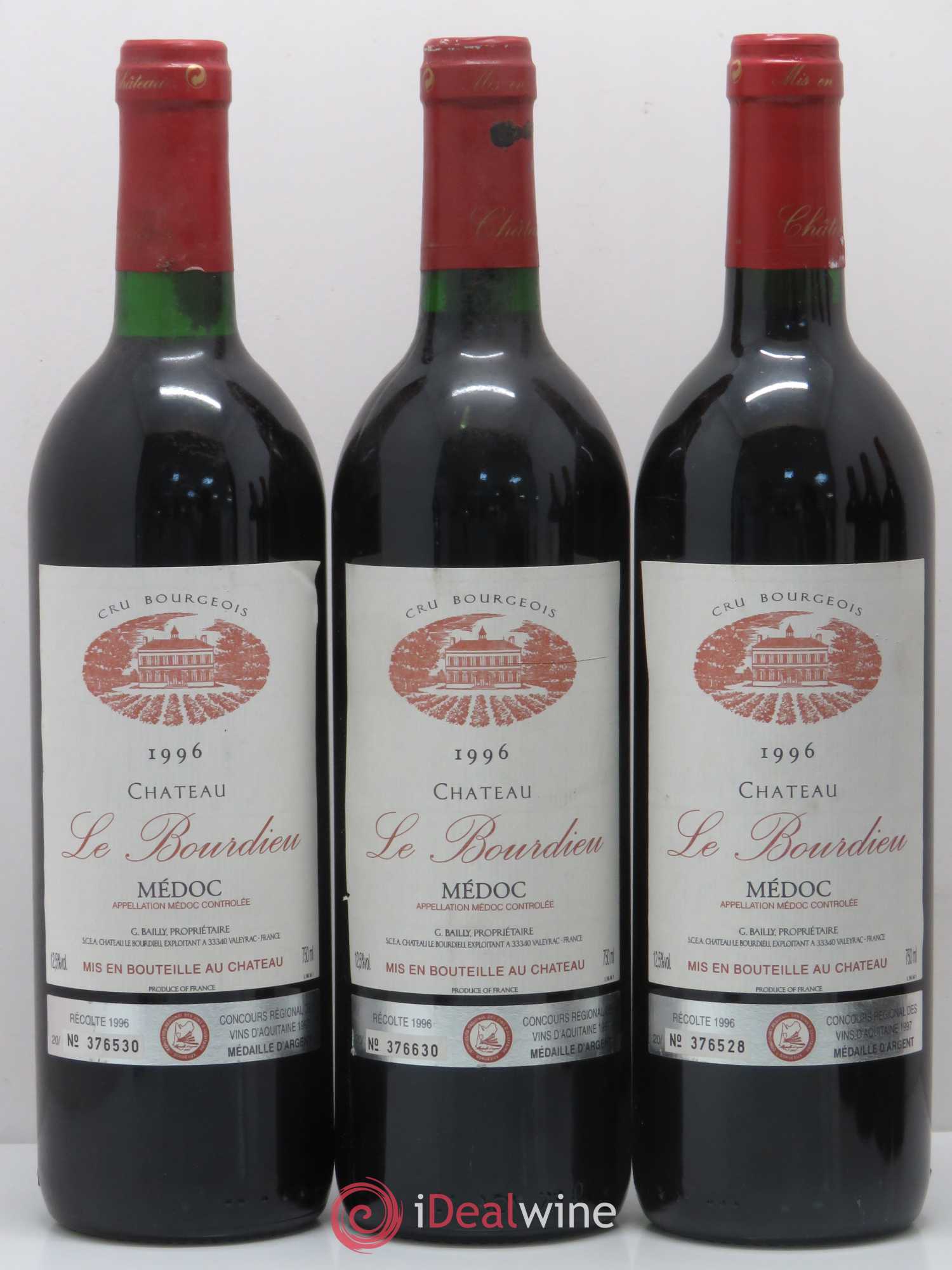 Médoc Château le Bourdieu 1996 - Lot de 6 bouteilles - 1