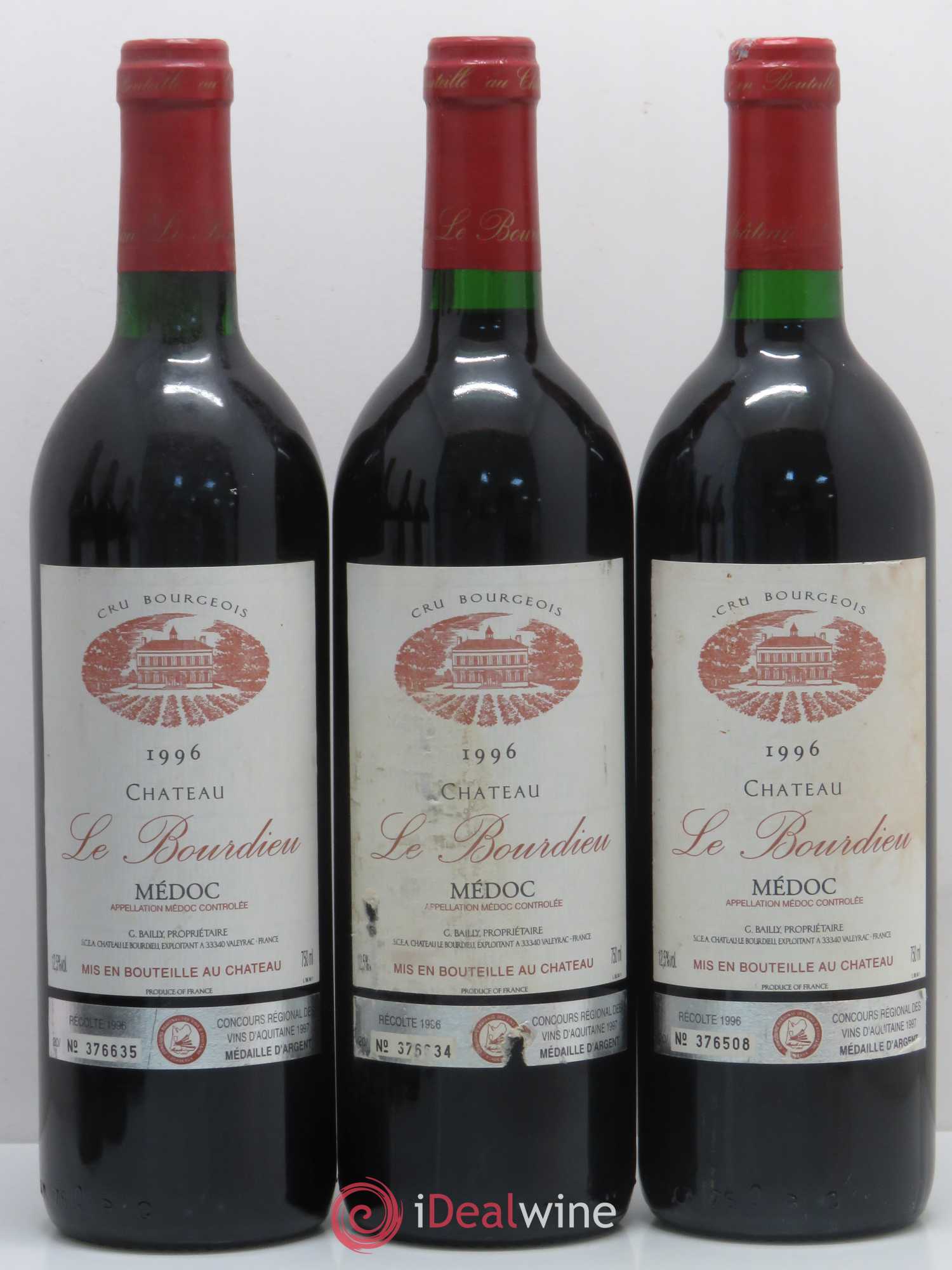 Médoc Château le Bourdieu 1996 - Lot de 6 bouteilles - 2