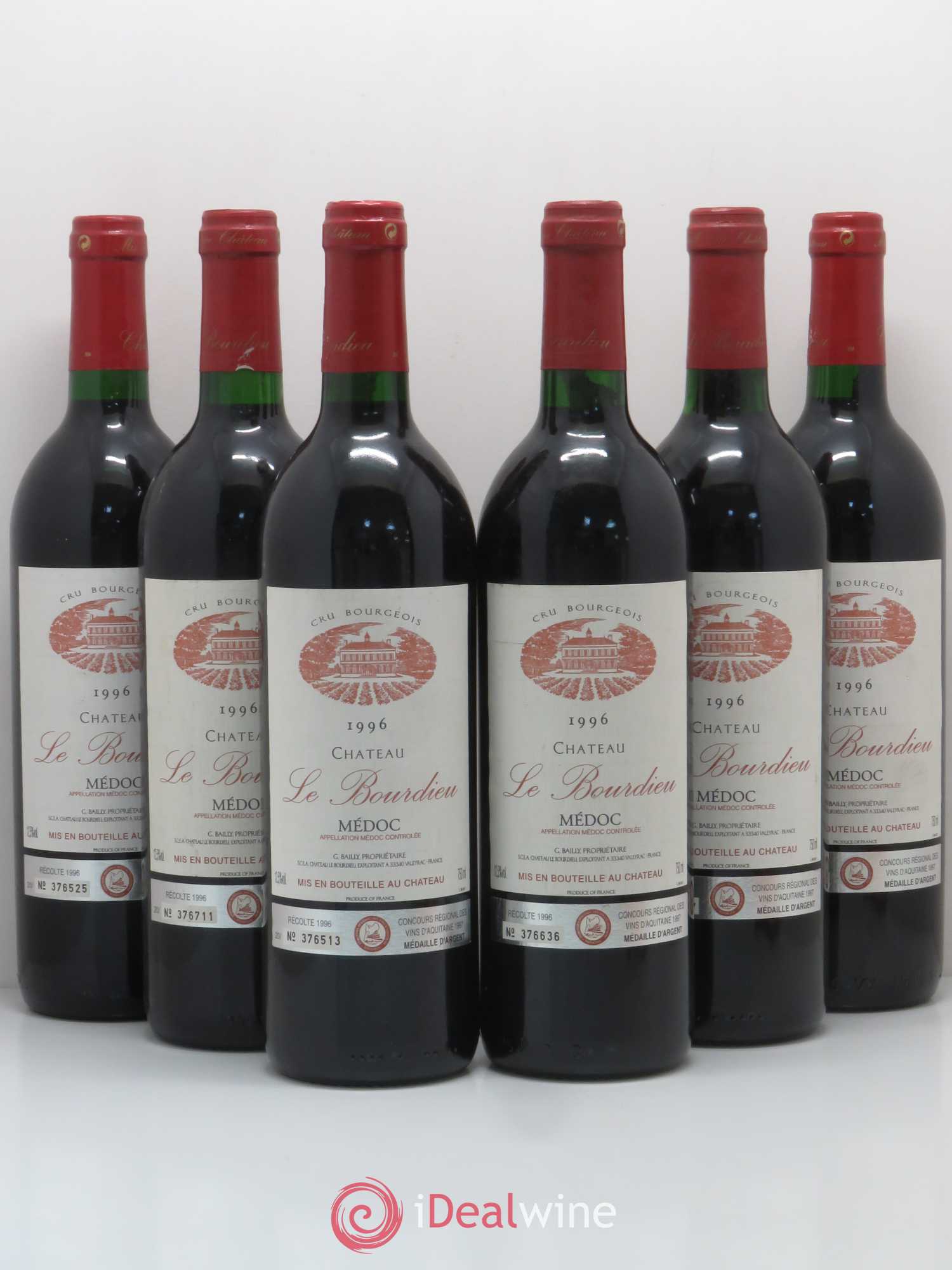 Médoc Château le Bourdieu 1996 - Posten von 6 Flaschen - 0