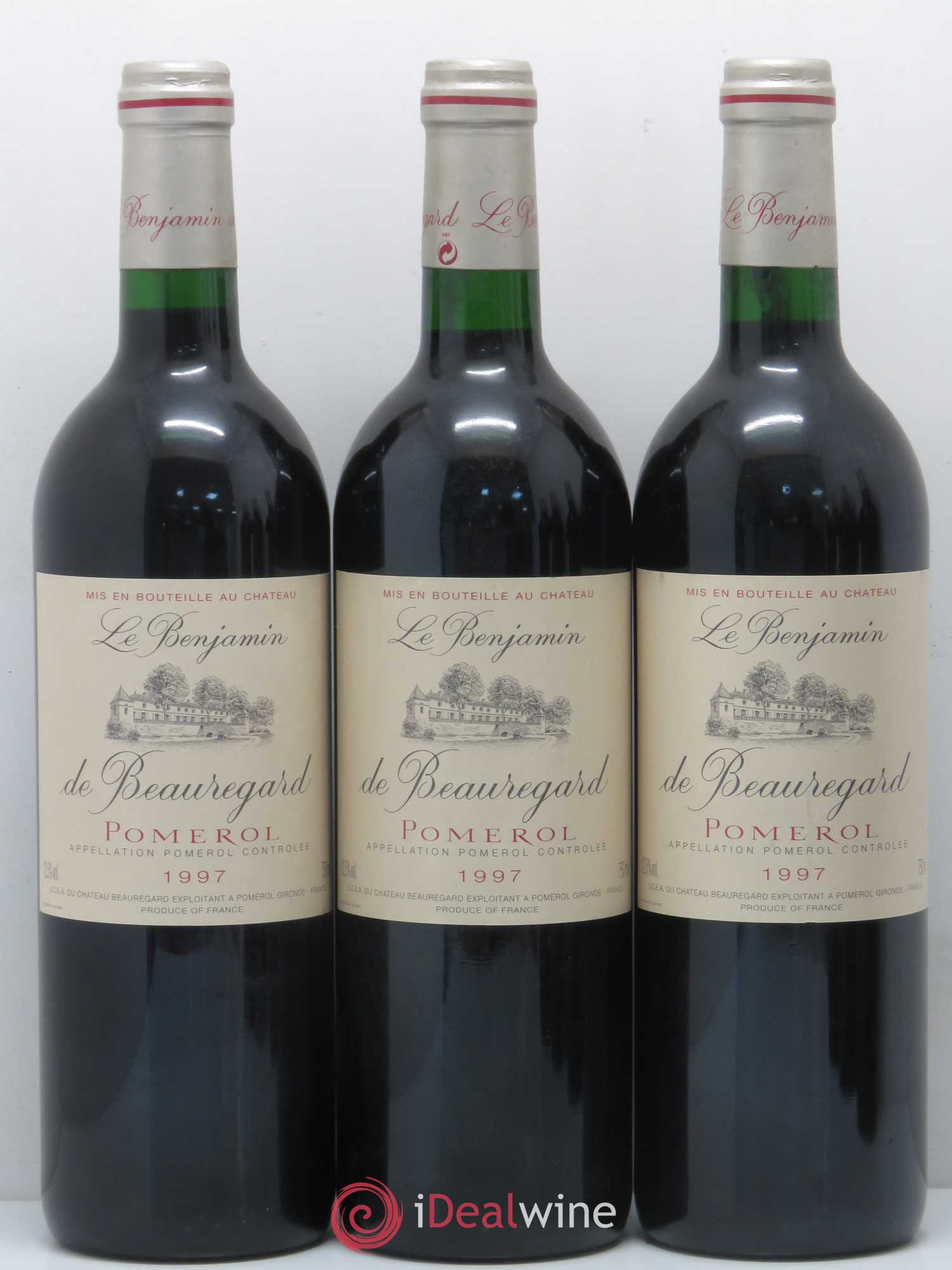 Pomerol Le Benjamin De Beauregard 1997 - Lot de 6 bouteilles - 1