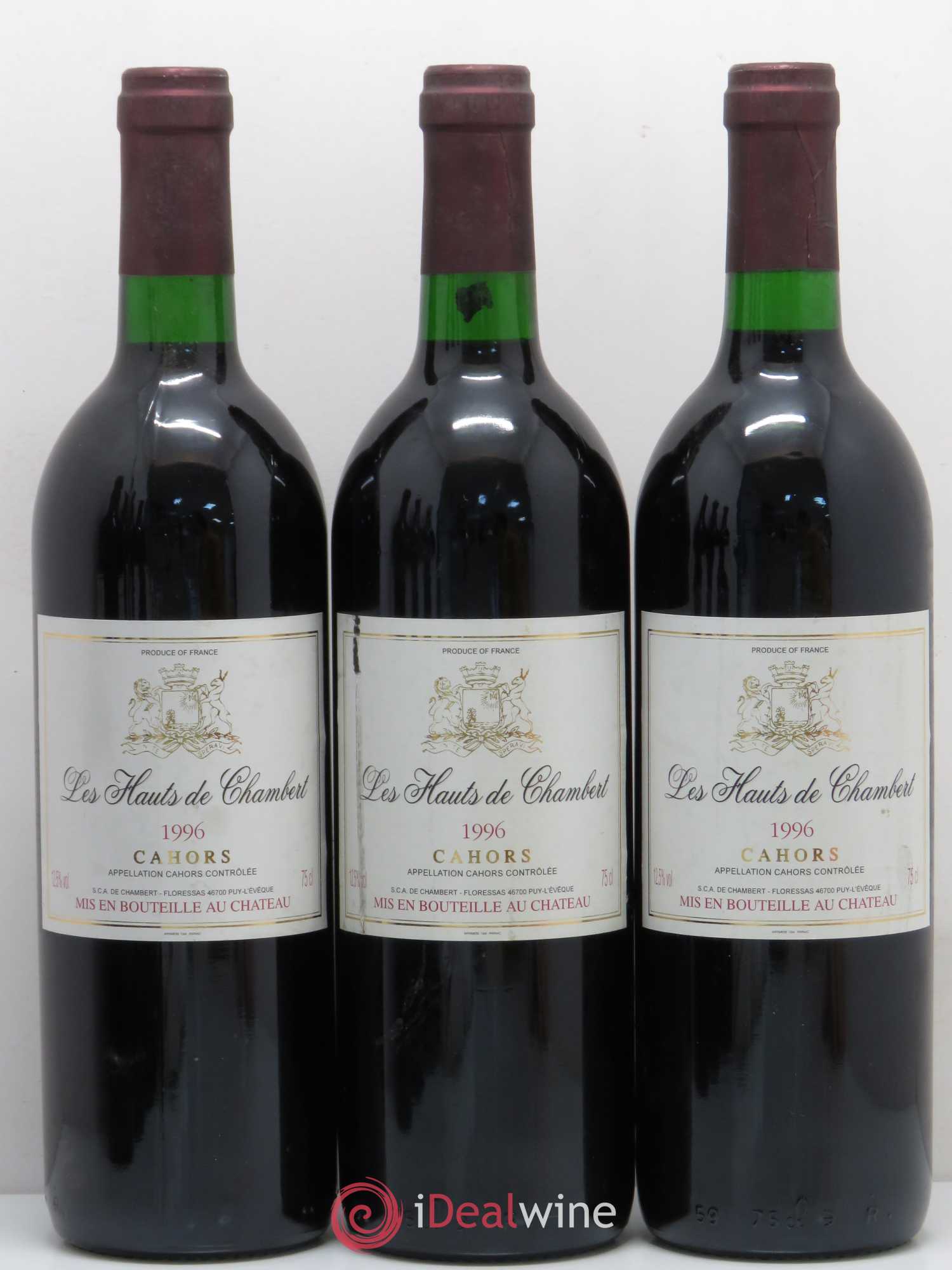 Cahors Les Hauts de Chambert 1996 - Lot de 6 bouteilles - 2