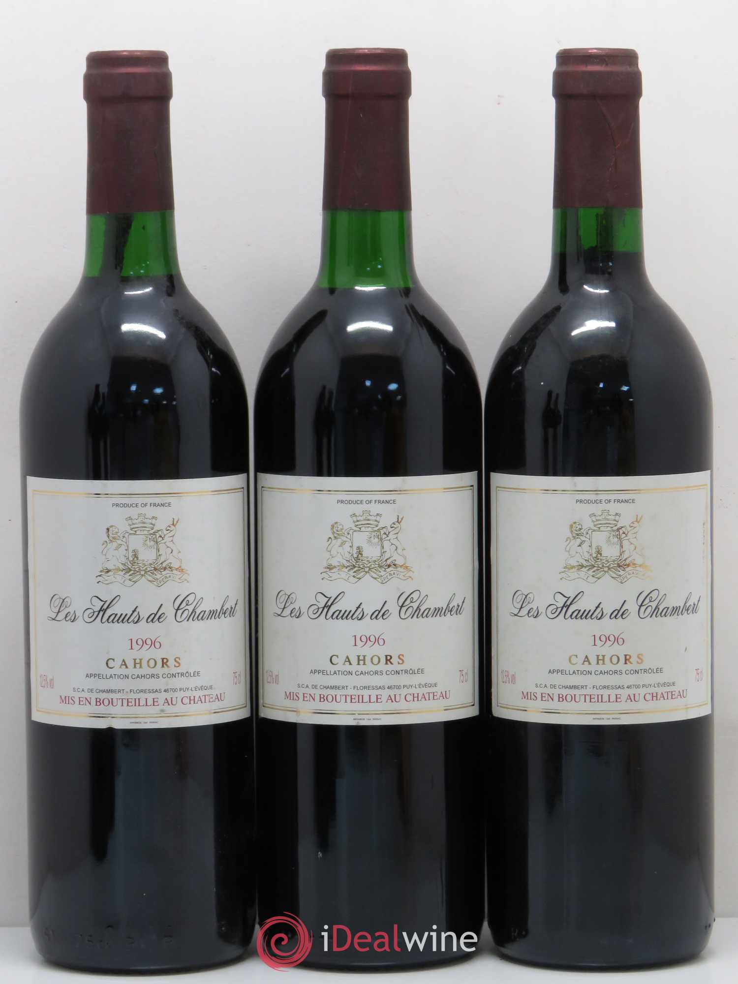 Cahors Les Hauts de Chambert 1996 - Posten von 5 Flaschen - 1