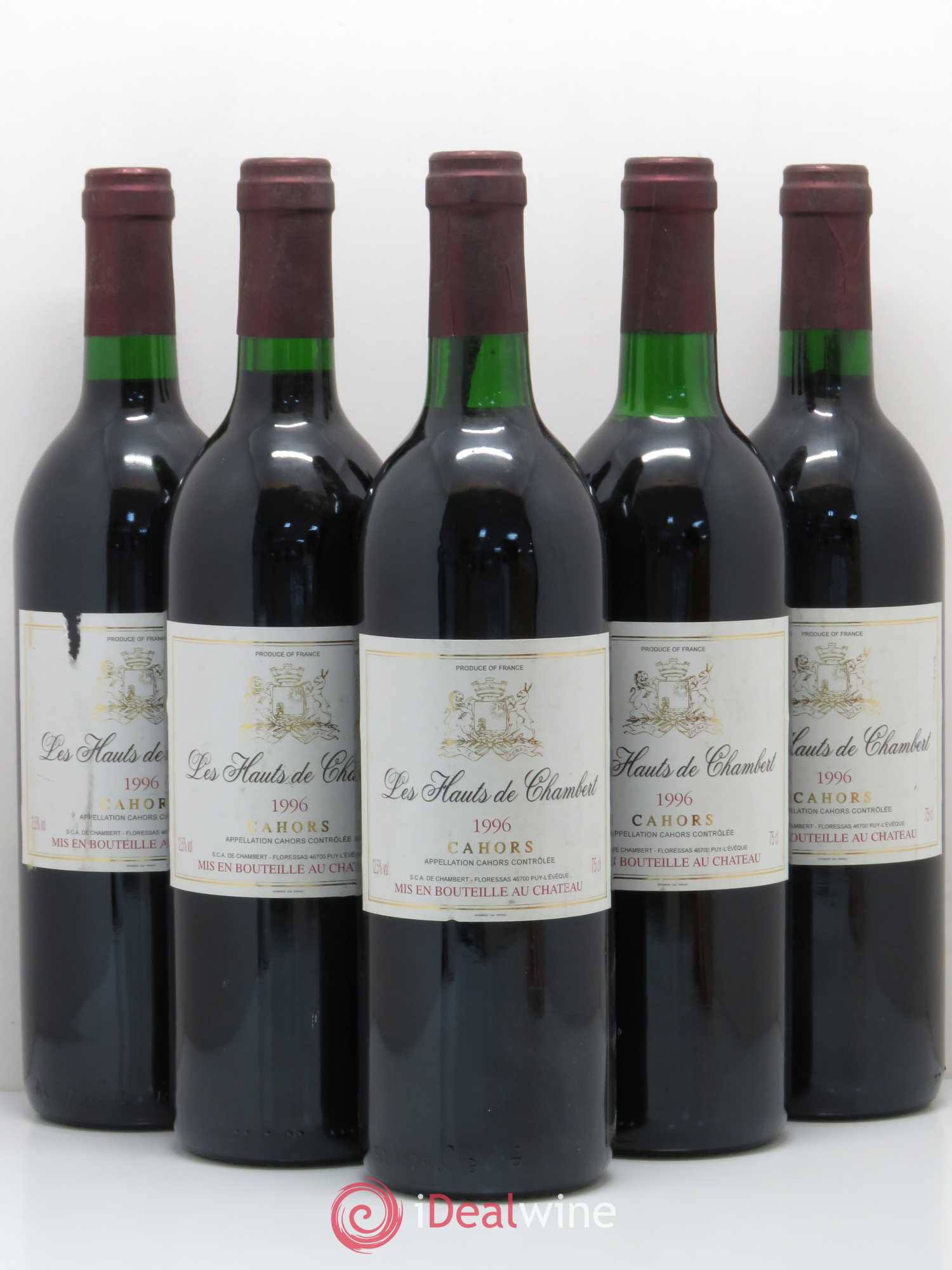 Cahors Les Hauts de Chambert 1996 - Posten von 5 Flaschen - 0