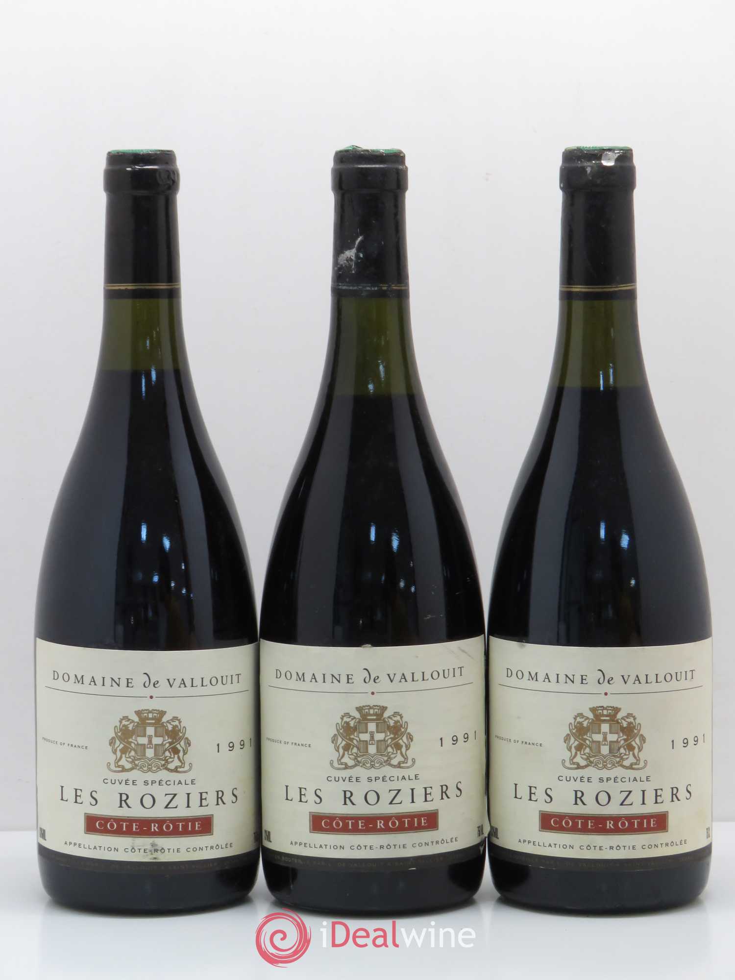 Côte-Rôtie Les Roziers Domaine De Vallouit 1991 - Posten von 3 Flaschen - 0