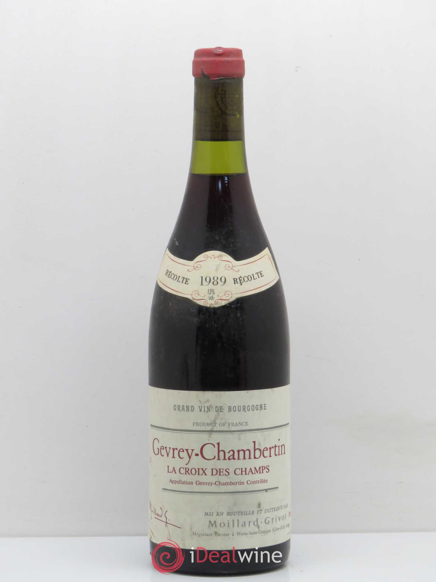 Gevrey-Chambertin La Croix Des Champs Moillard Grivot 1989 - Posten von 1 Flasche - 0