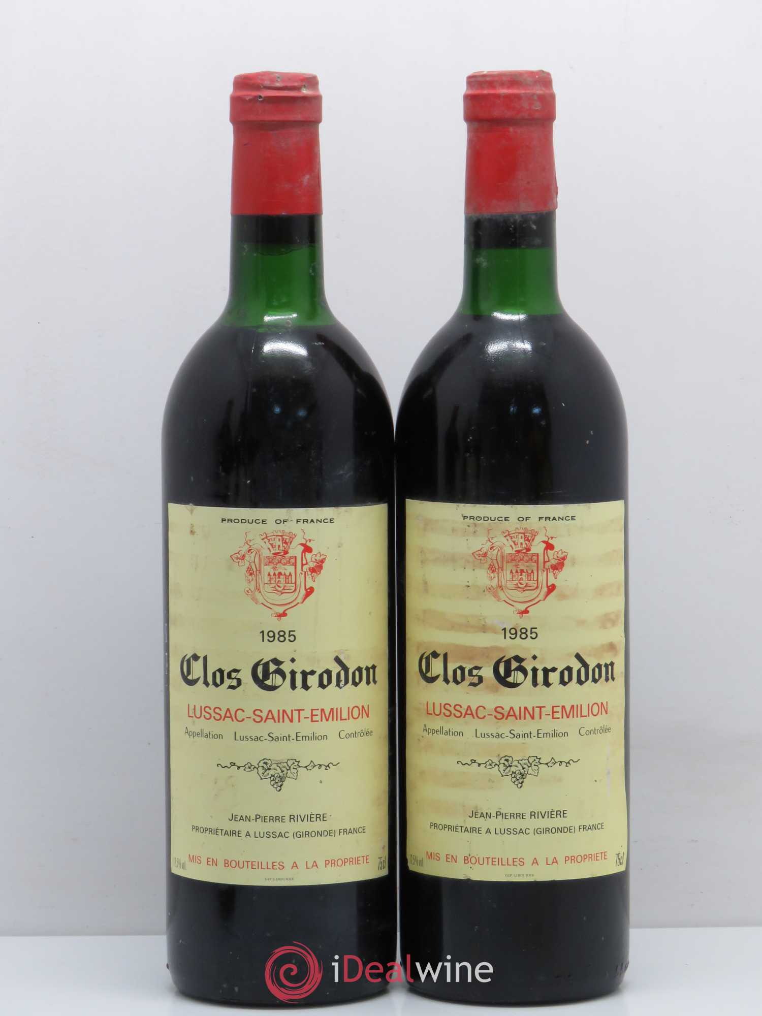 Bordeaux Lussac Saint Emilion Clos Girodon 1985 - Lot of 5 bottles - 2