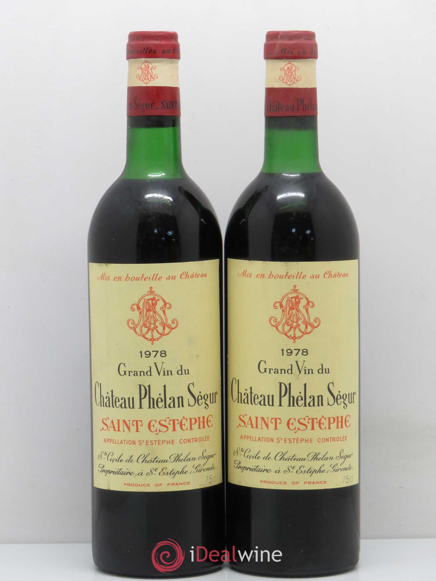 Château Phélan Ségur 1978 - Lot de 2 bouteilles - 0