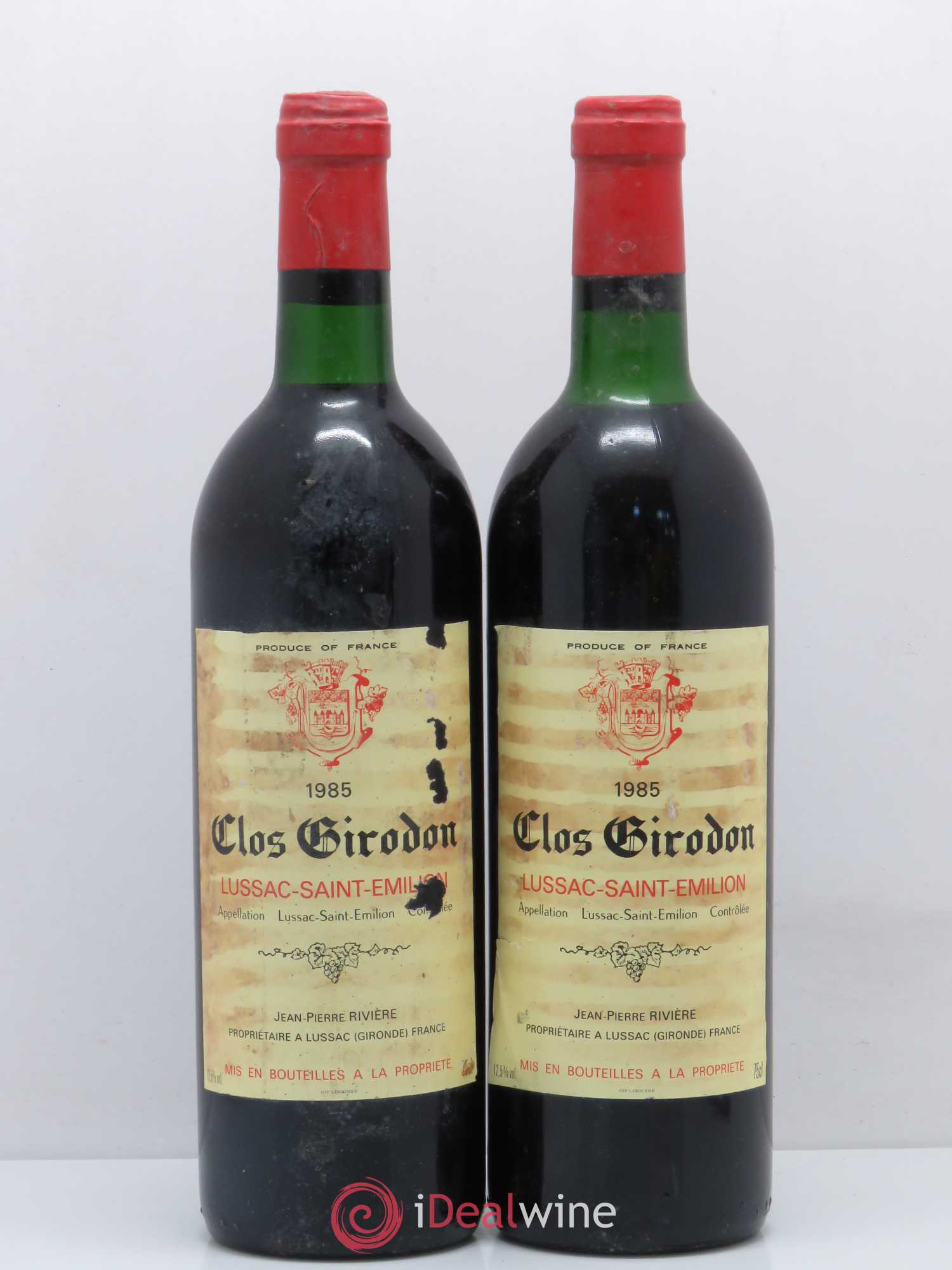 Bordeaux Lussac Saint Emilion Clos Girodon 1985 - Posten von 2 Flaschen - 0