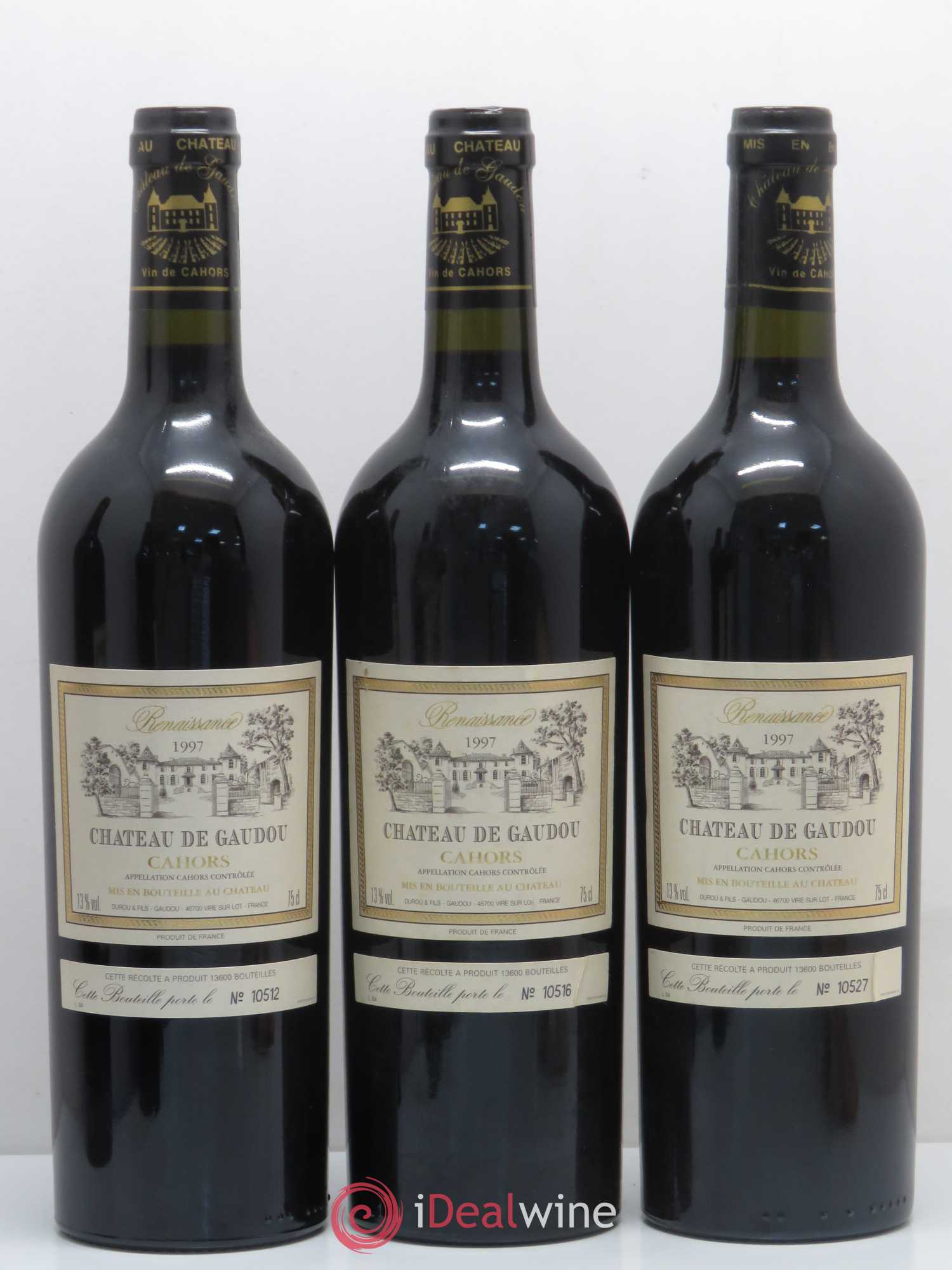 Cahors Château de Gaudou Renaissance 1997 - Lot de 6 bouteilles - 2