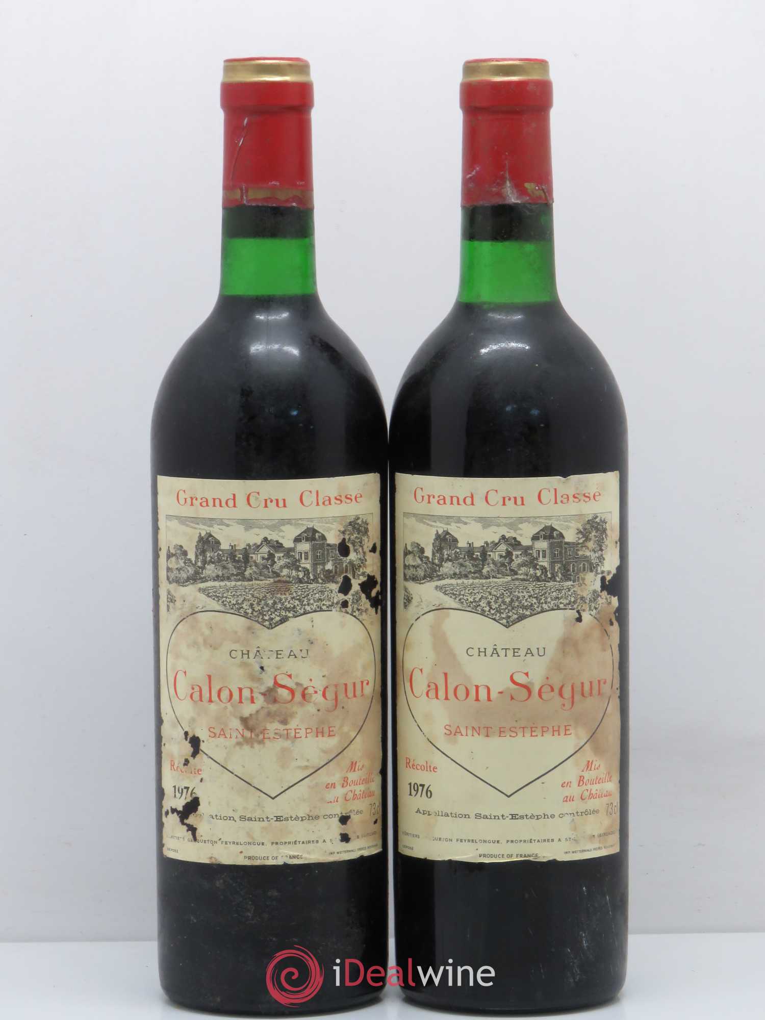 Château Calon Ségur 3ème Grand Cru Classé 1976 - Lot de 2 bouteilles - 0