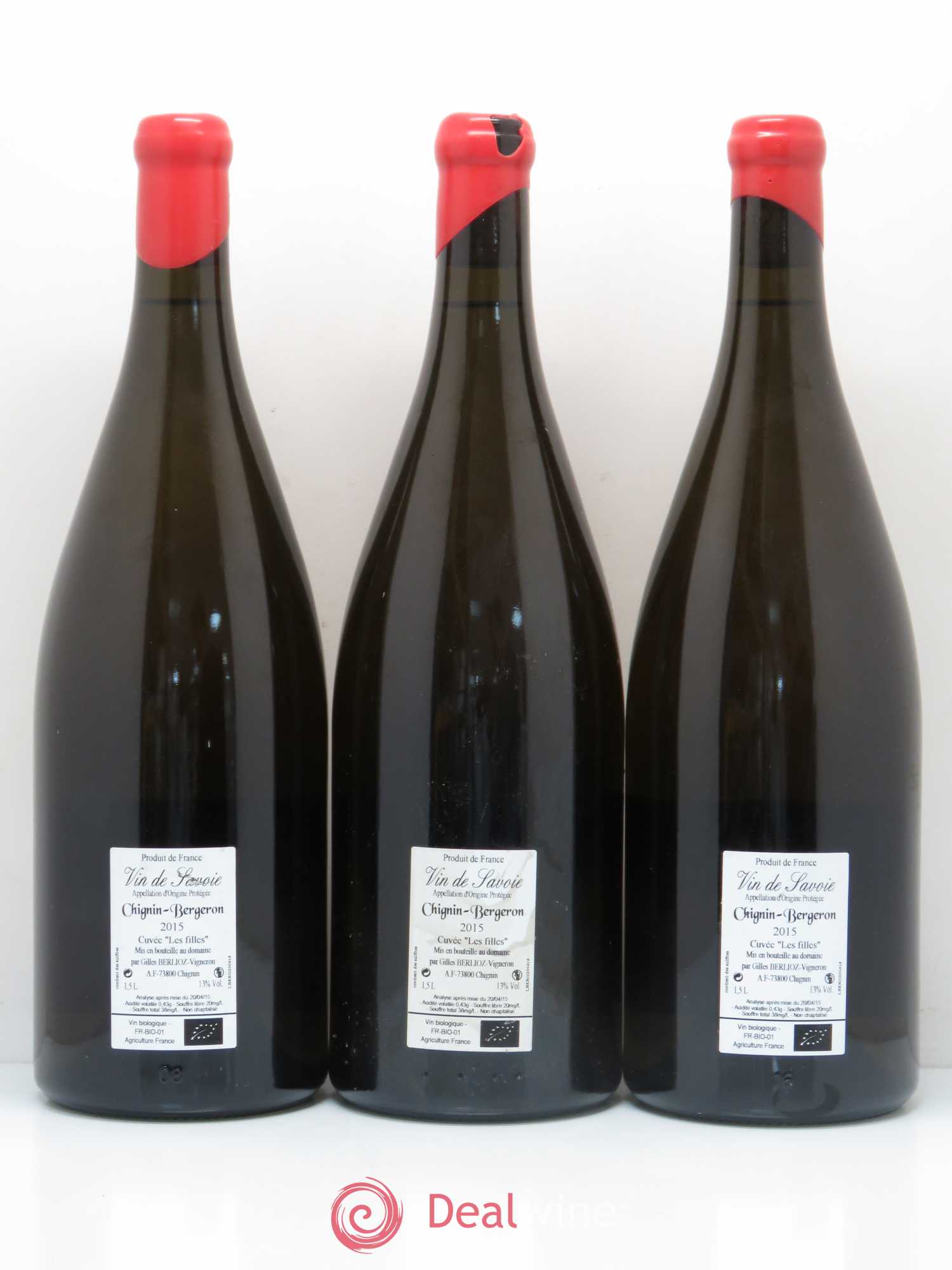 Vin de Savoie Chignin-Bergeron Les Filles Gilles Berlioz 2016 - Lot de 3 magnums - 1