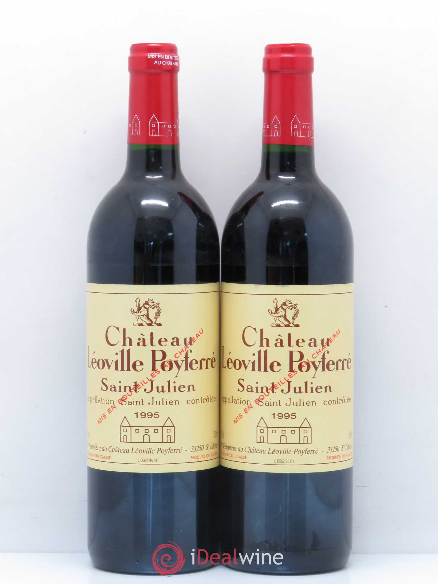 Château Léoville Poyferré 2ème Grand Cru Classé 1995 - Lot de 2 bouteilles - 0