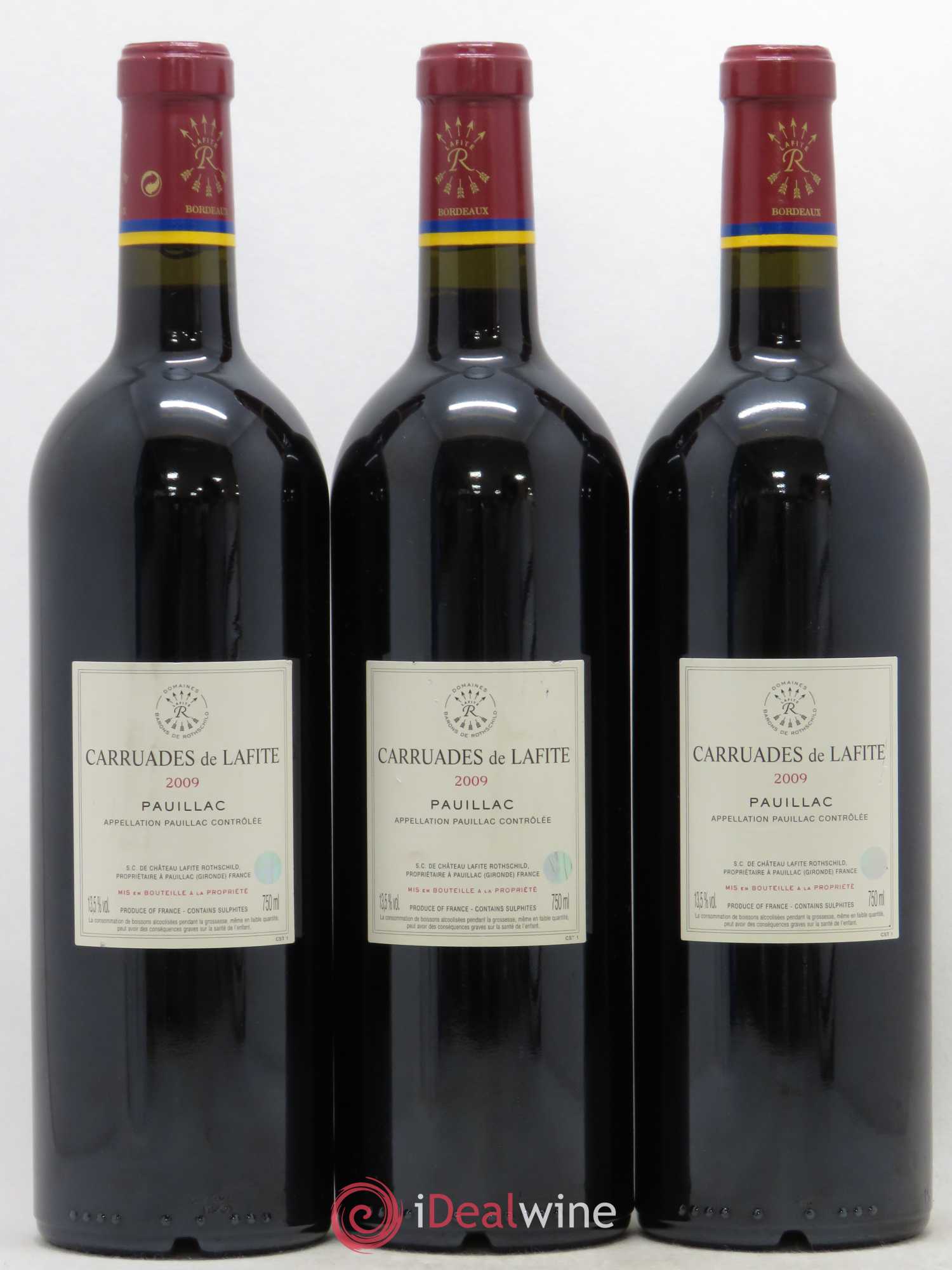 Carruades de Lafite Rothschild Second Vin 2009 - Lot de 3 bouteilles - 1