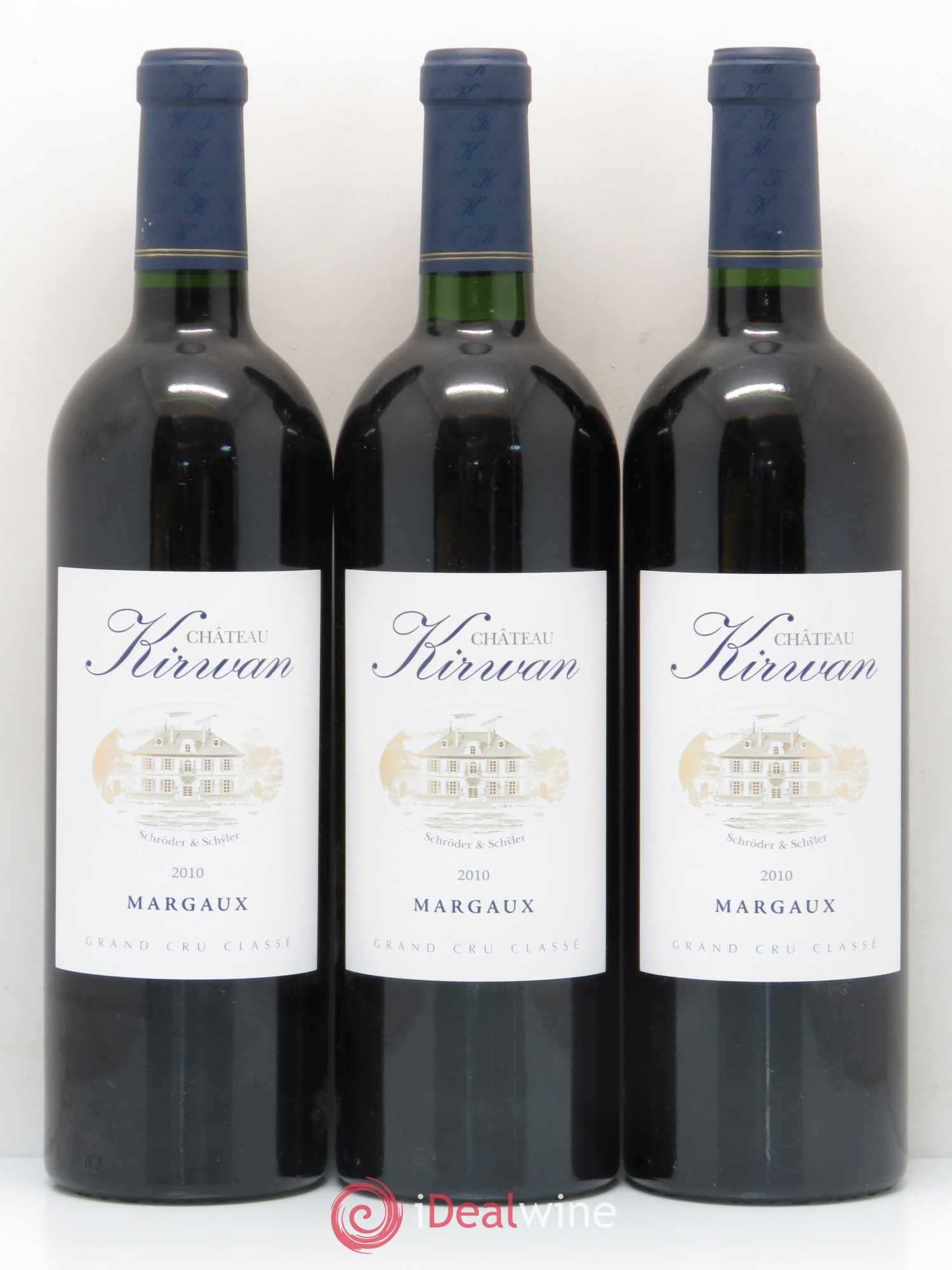 Château Kirwan 3ème Grand Cru Classé 2010 - Lot de 3 bouteilles - 0