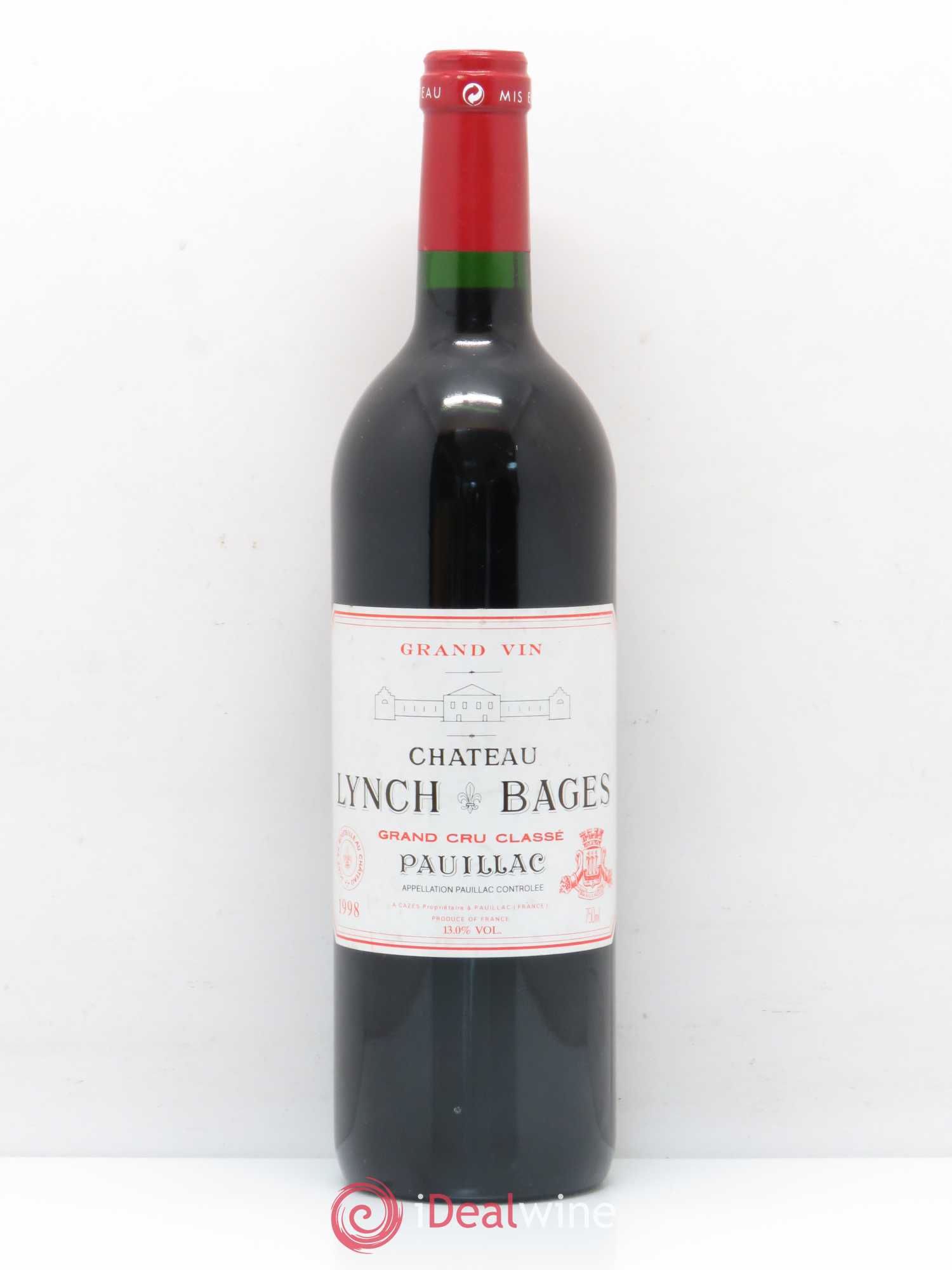 Château Lynch Bages 5ème Grand Cru Classé 1998 - Lot de 1 bouteille - 0