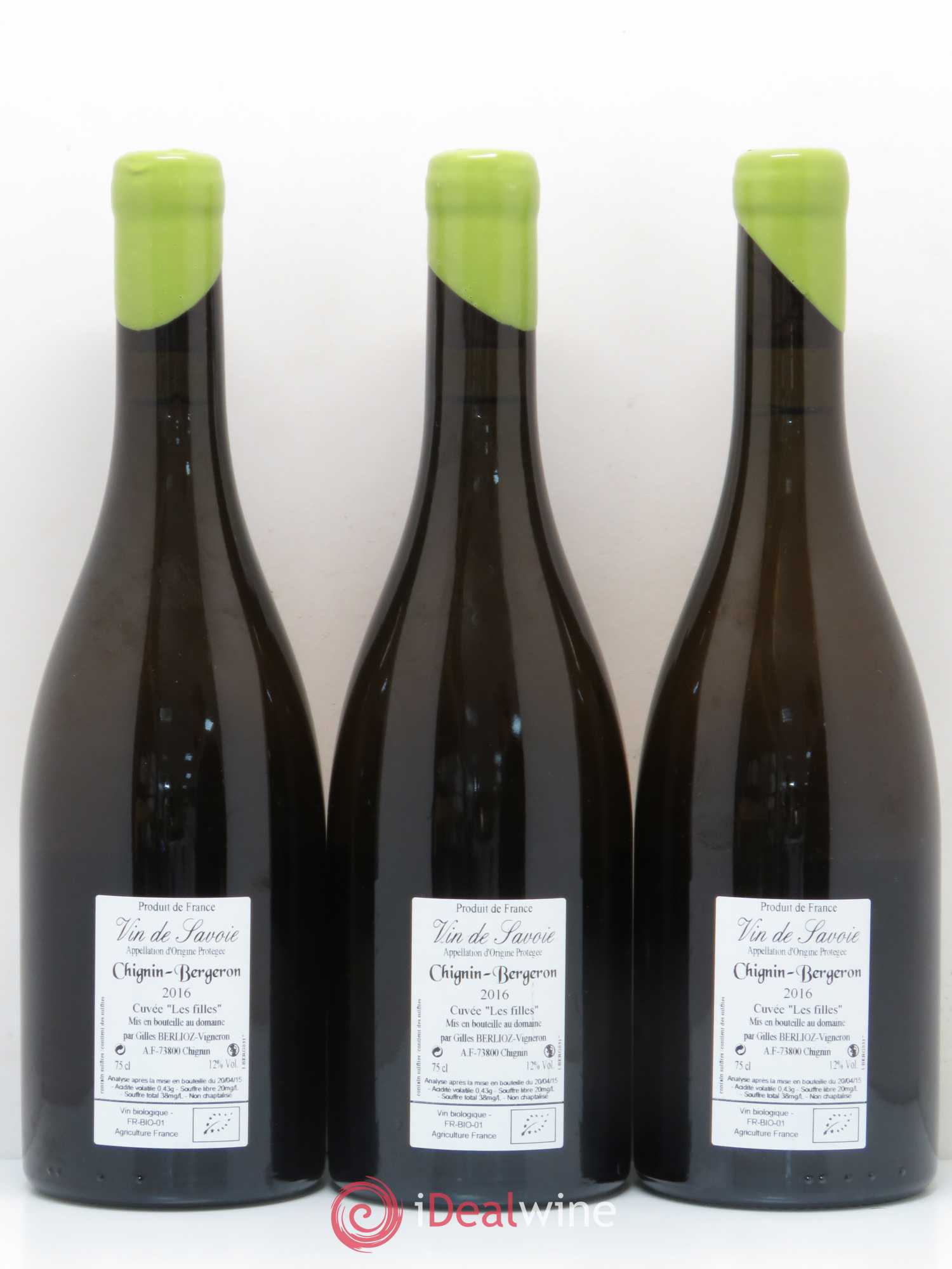 Vin de Savoie Chignin-Bergeron Les Filles Gilles Berlioz 2016 - Lot de 6 bouteilles - 4