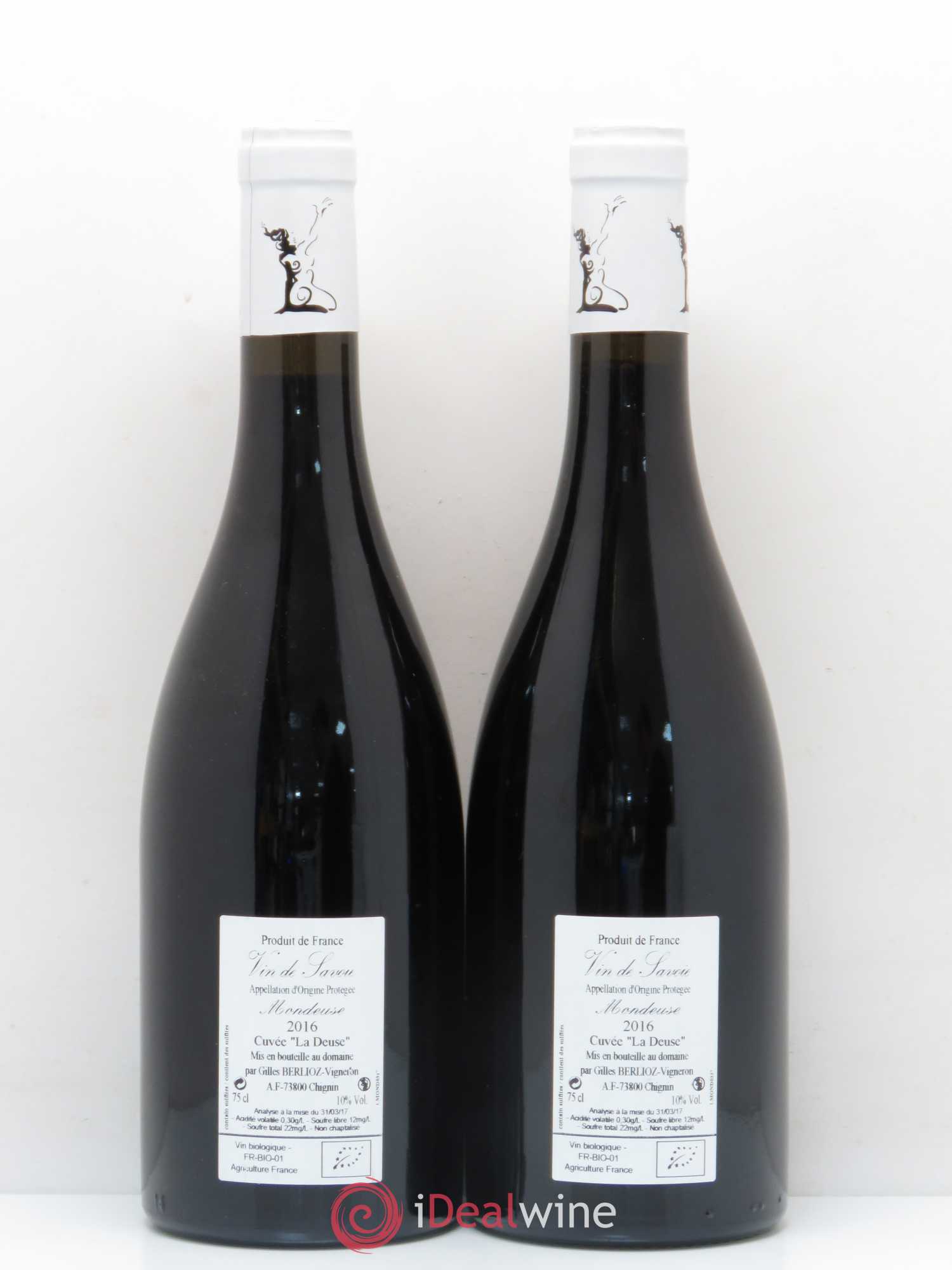 Vin de Savoie La Deuse Gilles Berlioz 2016 - Lot de 2 bouteilles - 1