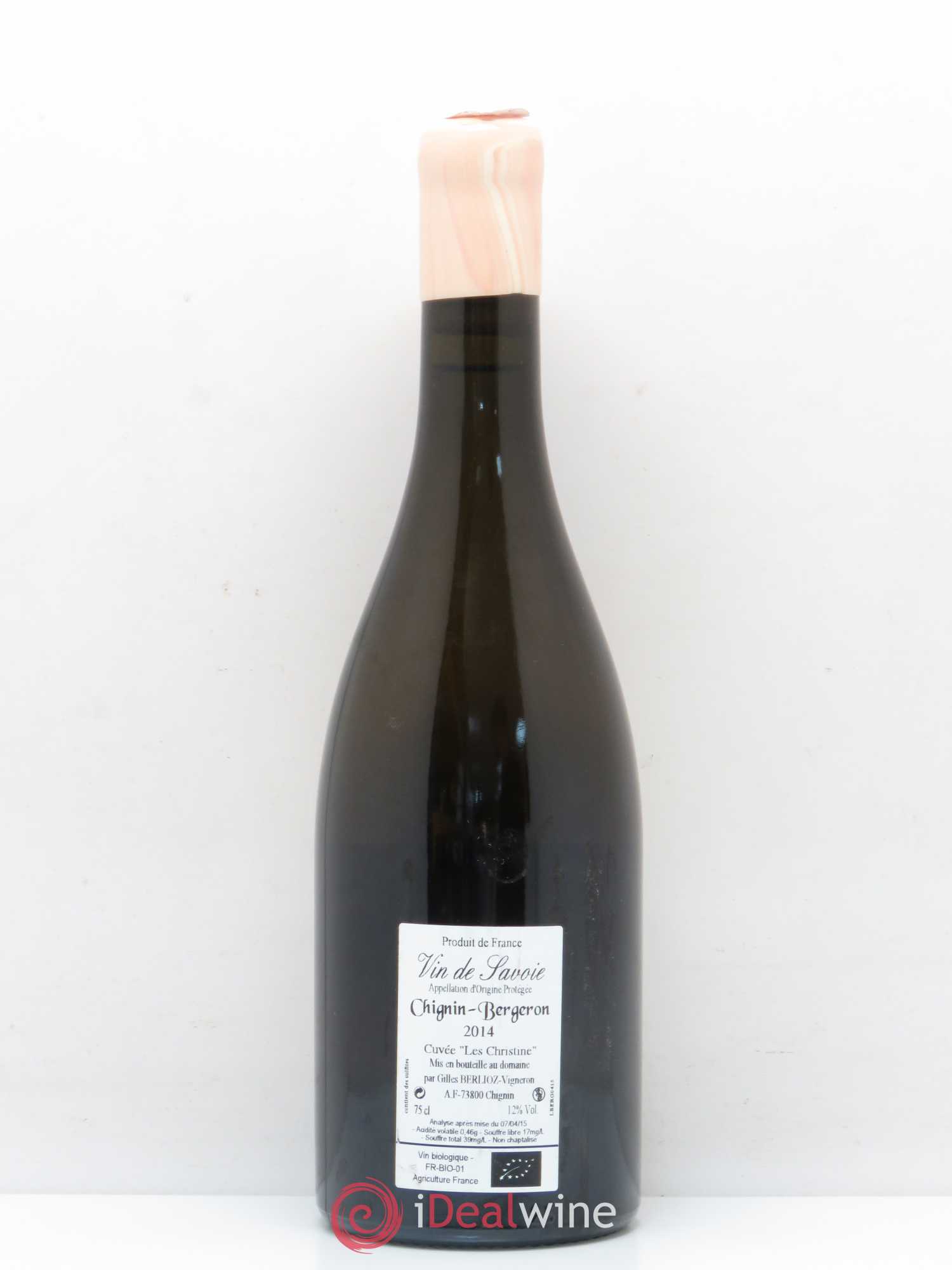 Vin de Savoie Chignin Gilles Berlioz Les Christine (sans prix de réserve) 2014 - Posten von 1 Flasche - 1