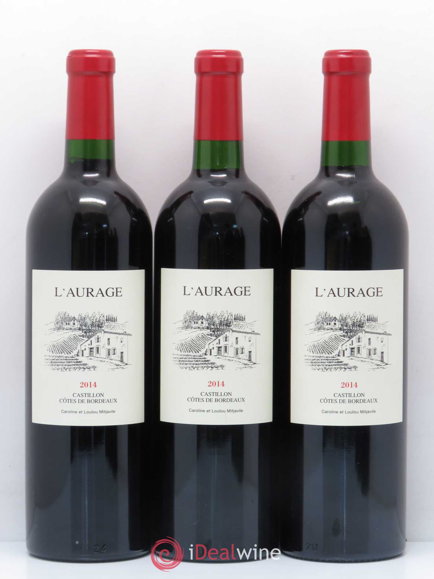 L'Aurage (sans prix de réserve) 2014 - Lot de 6 bouteilles - 1