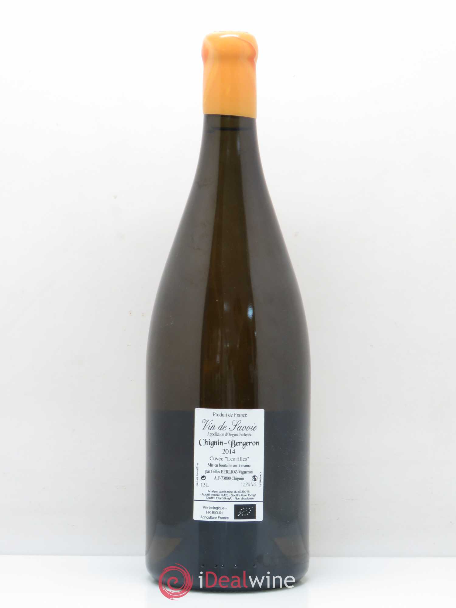 Vin de Savoie Chignin-Bergeron Les Filles Gilles Berlioz 2014 - Lot de 1 magnum - 1