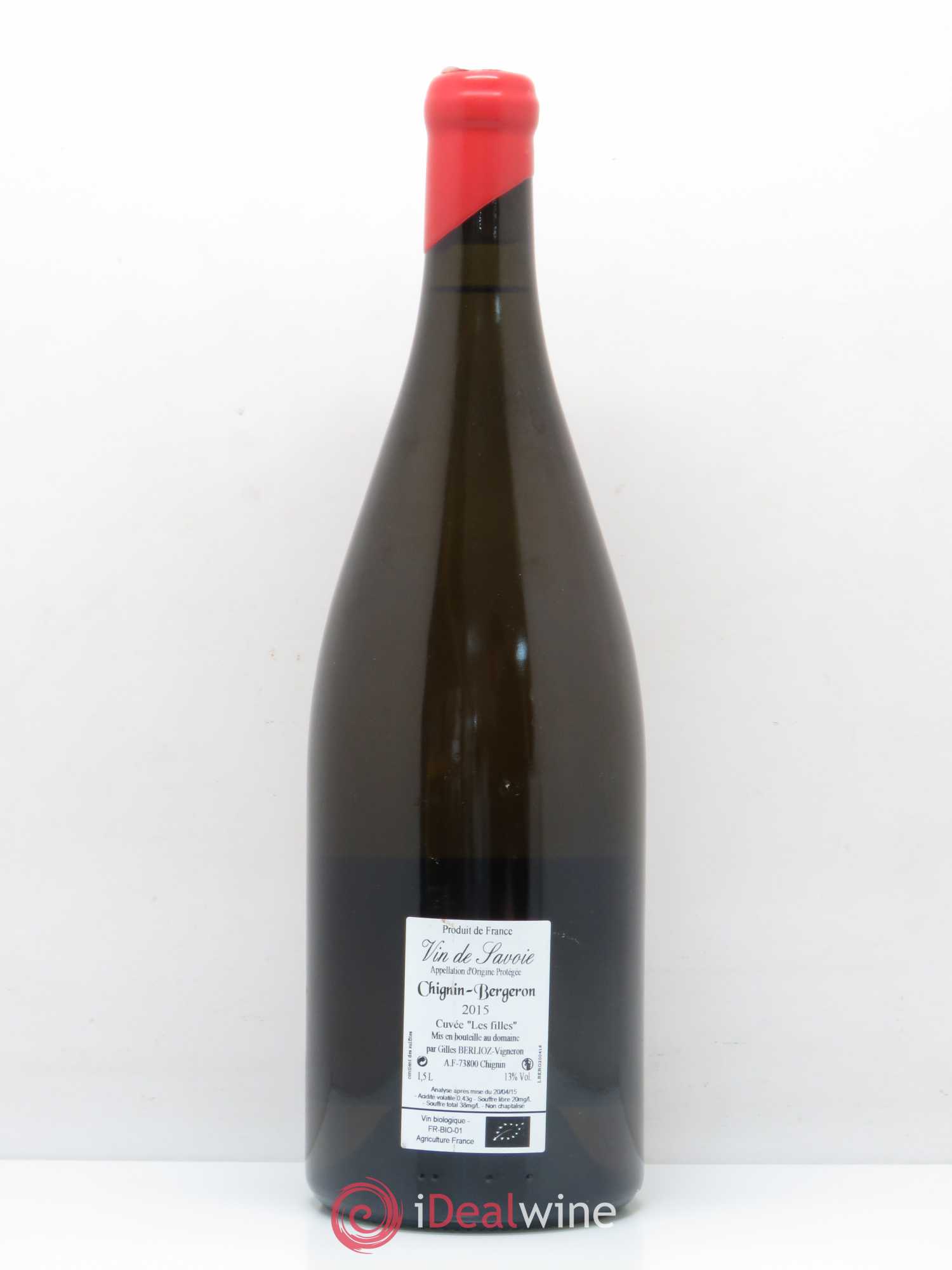 Vin de Savoie Chignin-Bergeron Les Filles Gilles Berlioz 2015 - Lot de 1 magnum - 1