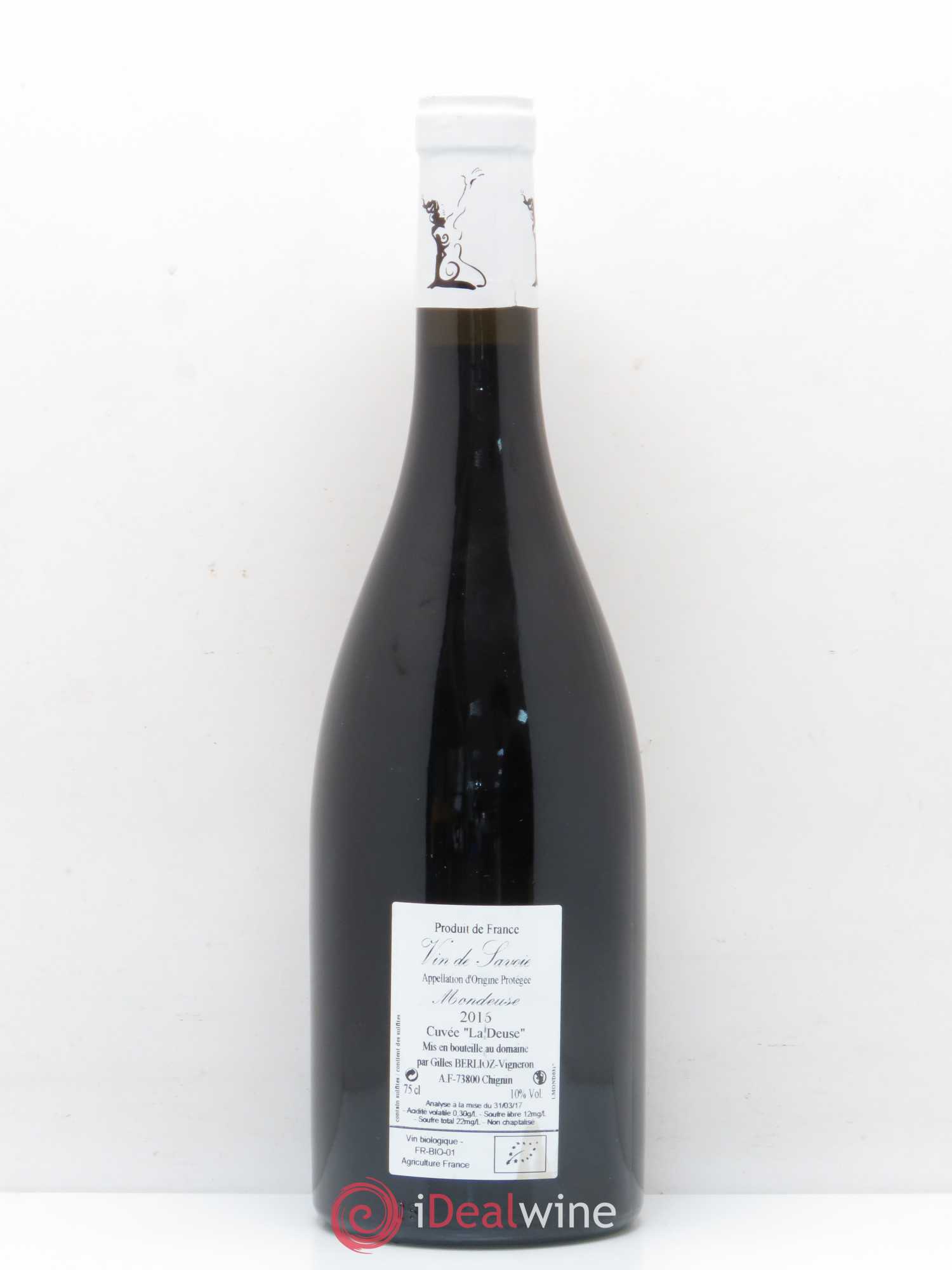 Vin de Savoie La Deuse Gilles Berlioz 2015 - Lot de 1 bouteille - 1