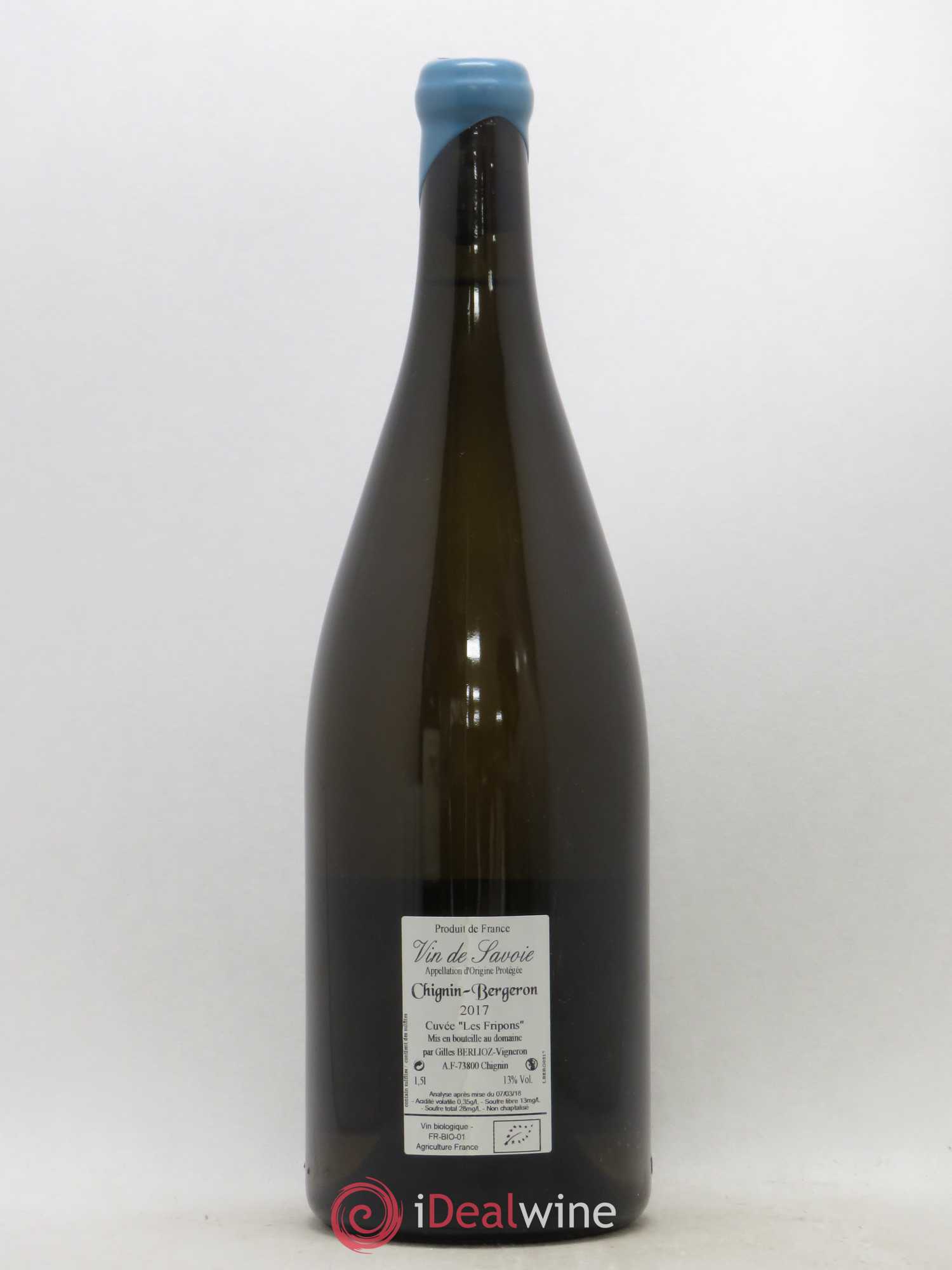 Vin de Savoie Chignin-Bergeron Les Fripons Gilles Berlioz (senza prezzo di riserva) 2017 - Lotto di 1 magnum - 1