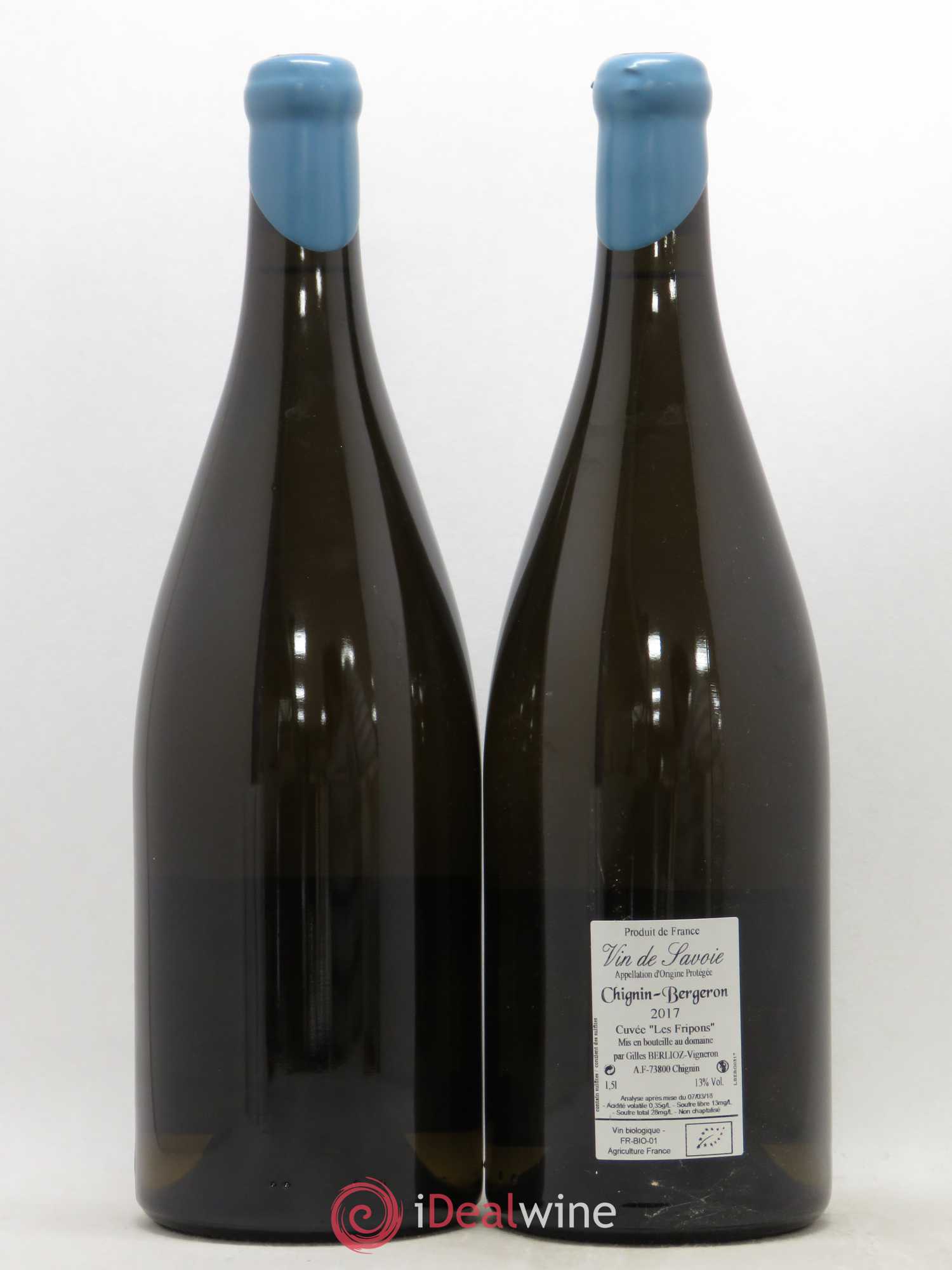 Vin de Savoie Chignin-Bergeron Les Fripons Gilles Berlioz 2017 - Lot de 2 magnums - 1