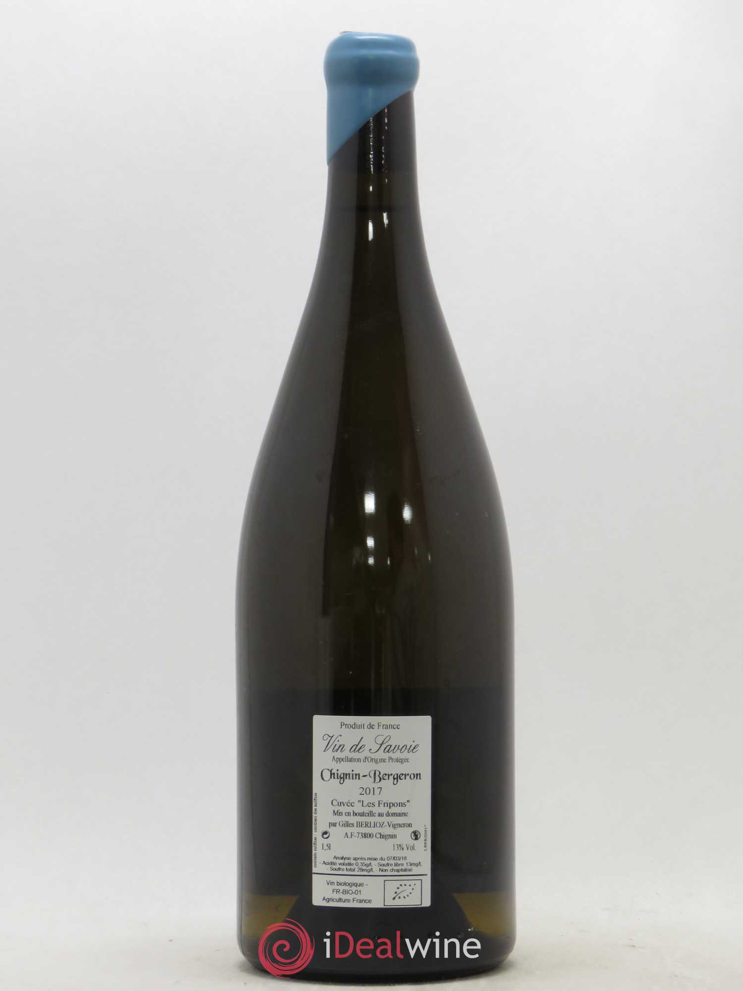 Vin de Savoie Chignin-Bergeron Les Fripons Gilles Berlioz 2017 - Lot de 1 magnum - 1