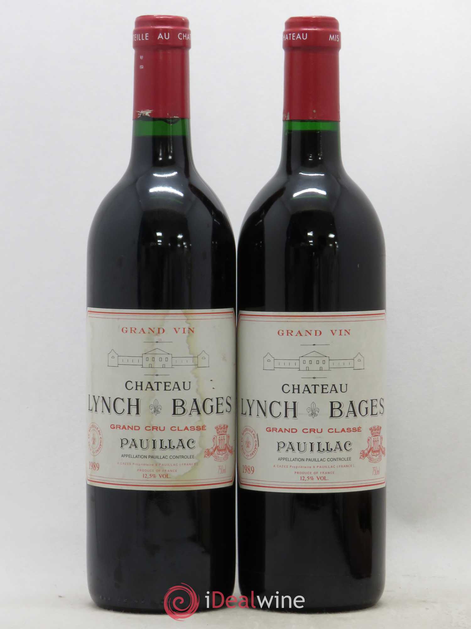 Château Lynch Bages 5ème Grand Cru Classé 1989 - Lot de 2 bouteilles - 0