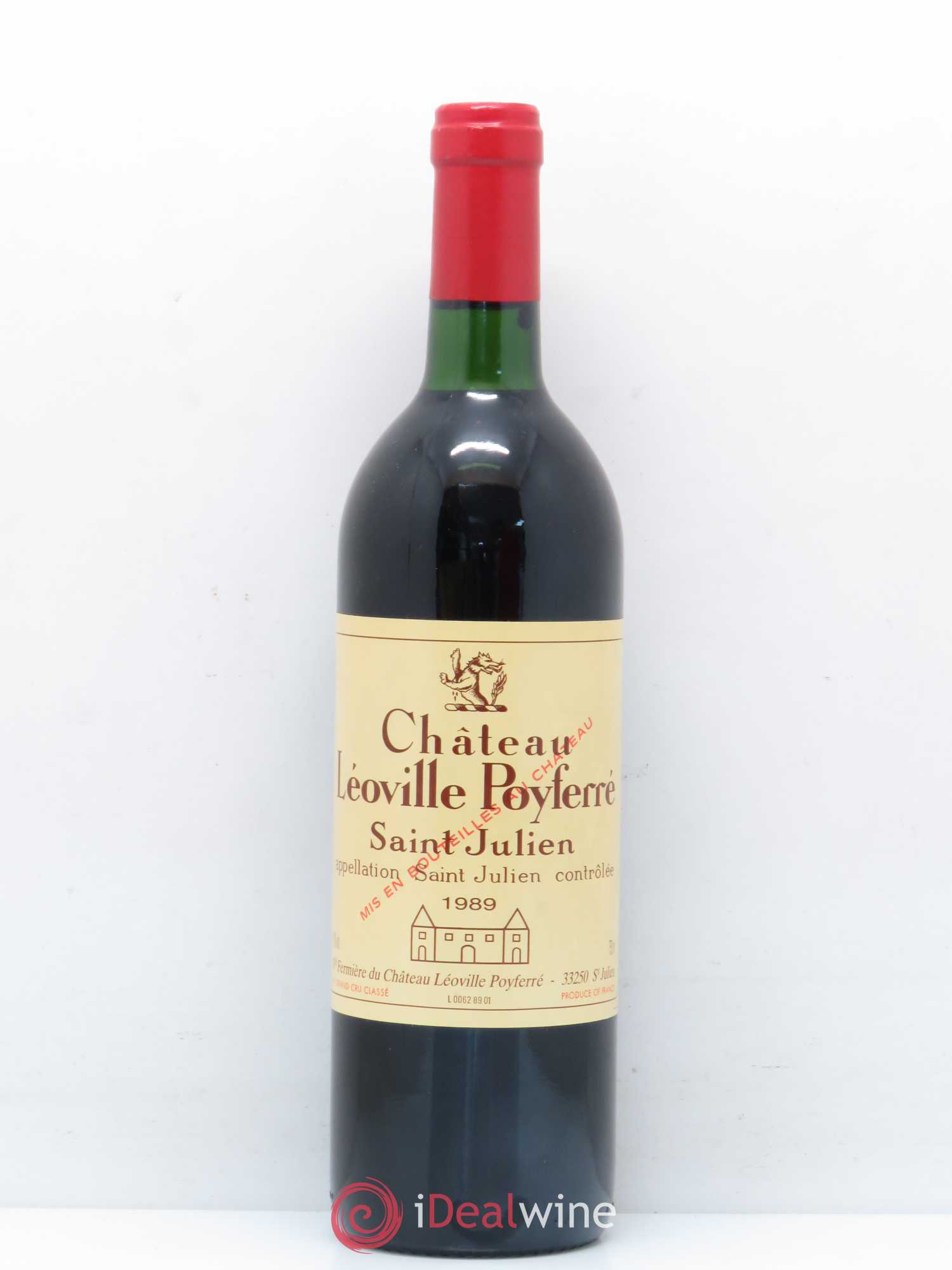Château Léoville Poyferré 2ème Grand Cru Classé 1989 - Lot de 1 bouteille - 0
