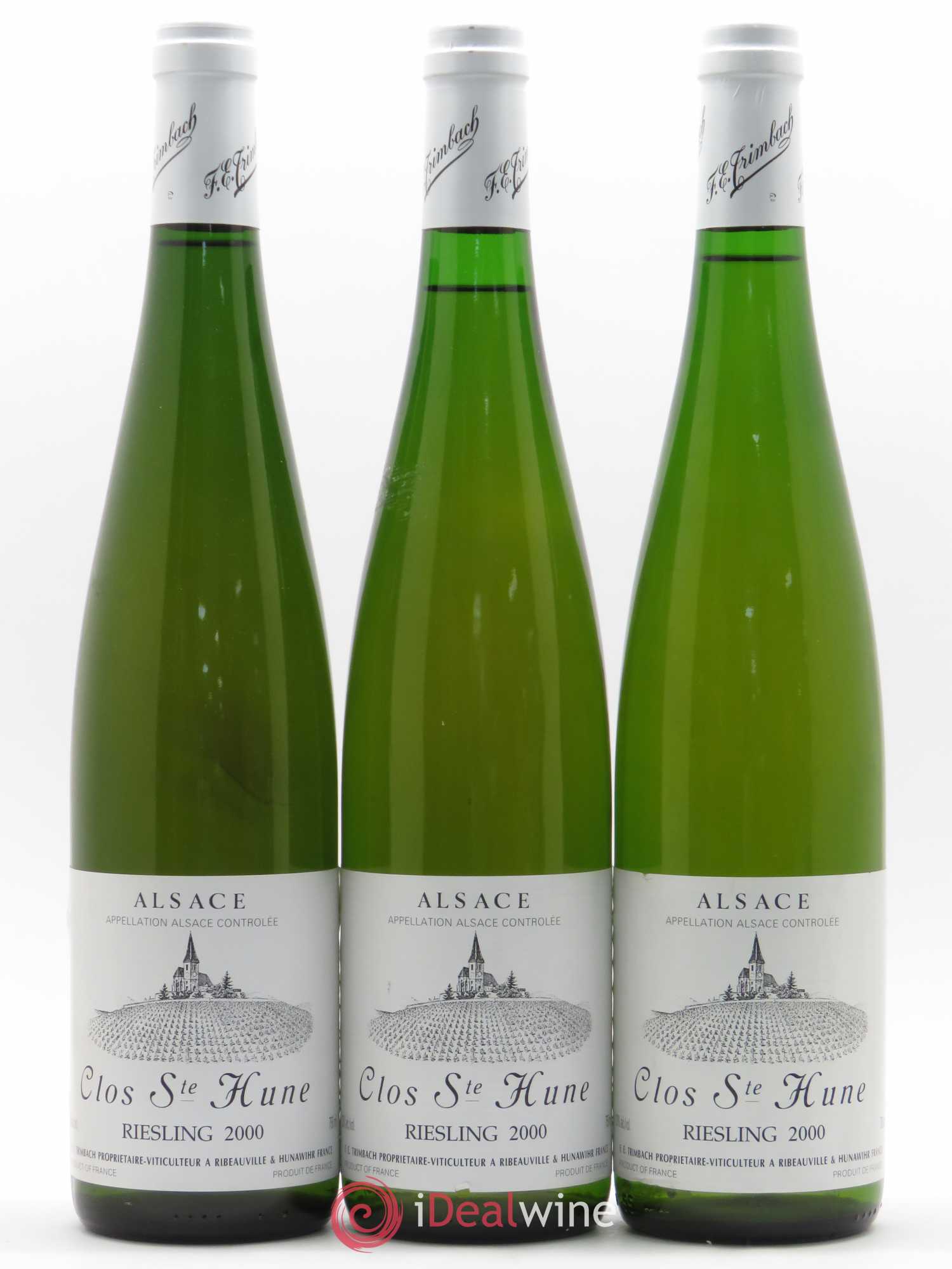 Alsace Riesling Clos Sainte-Hune Trimbach (Domaine) 2000 - Lot de 3 bouteilles - 0