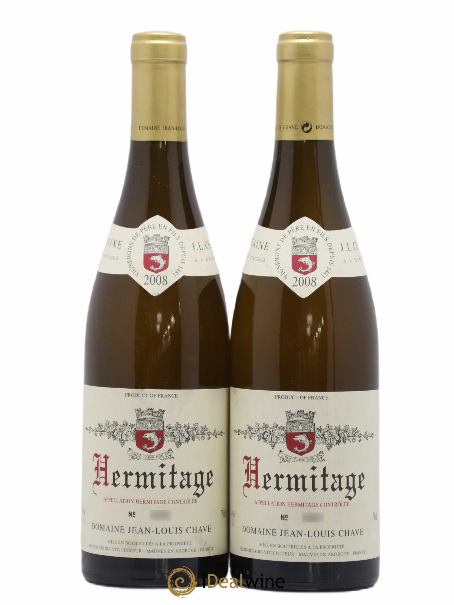 Hermitage Jean-Louis Chave 2008 - Lot de 2 bouteilles - 0