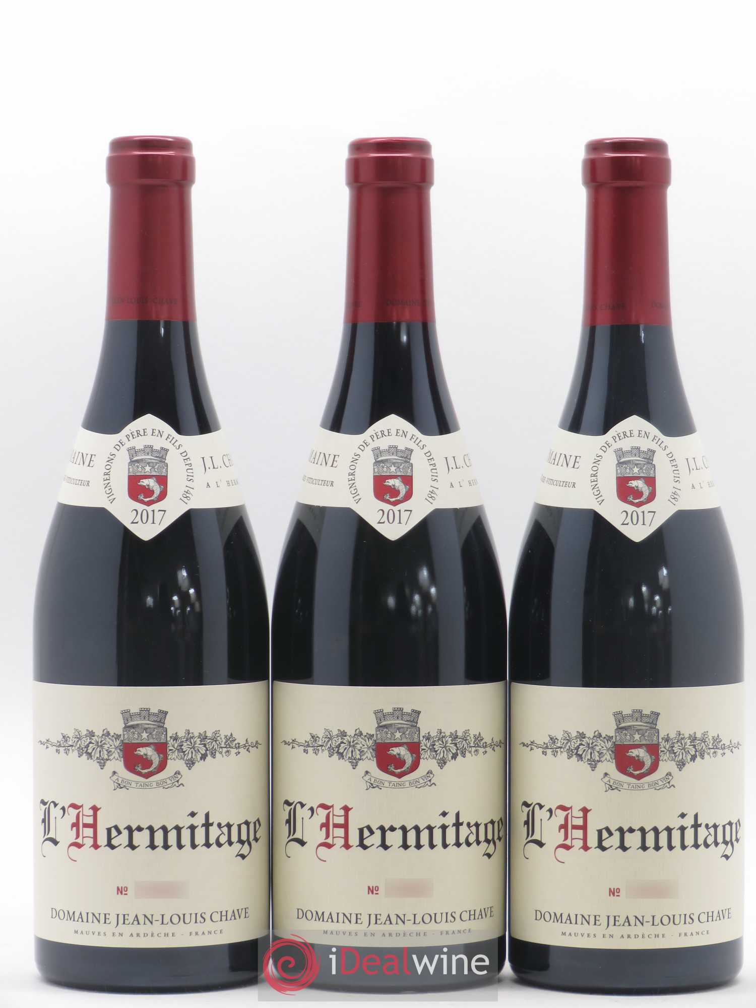Hermitage Jean-Louis Chave 2017 - Lot de 3 bouteilles - 0