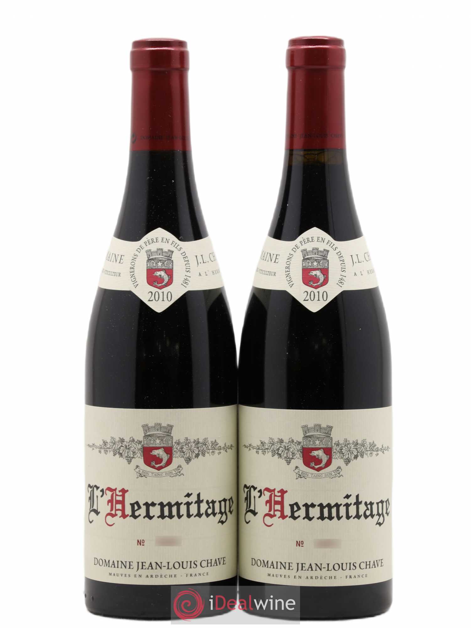 Hermitage Jean-Louis Chave 2010 - Lot de 2 bouteilles - 0
