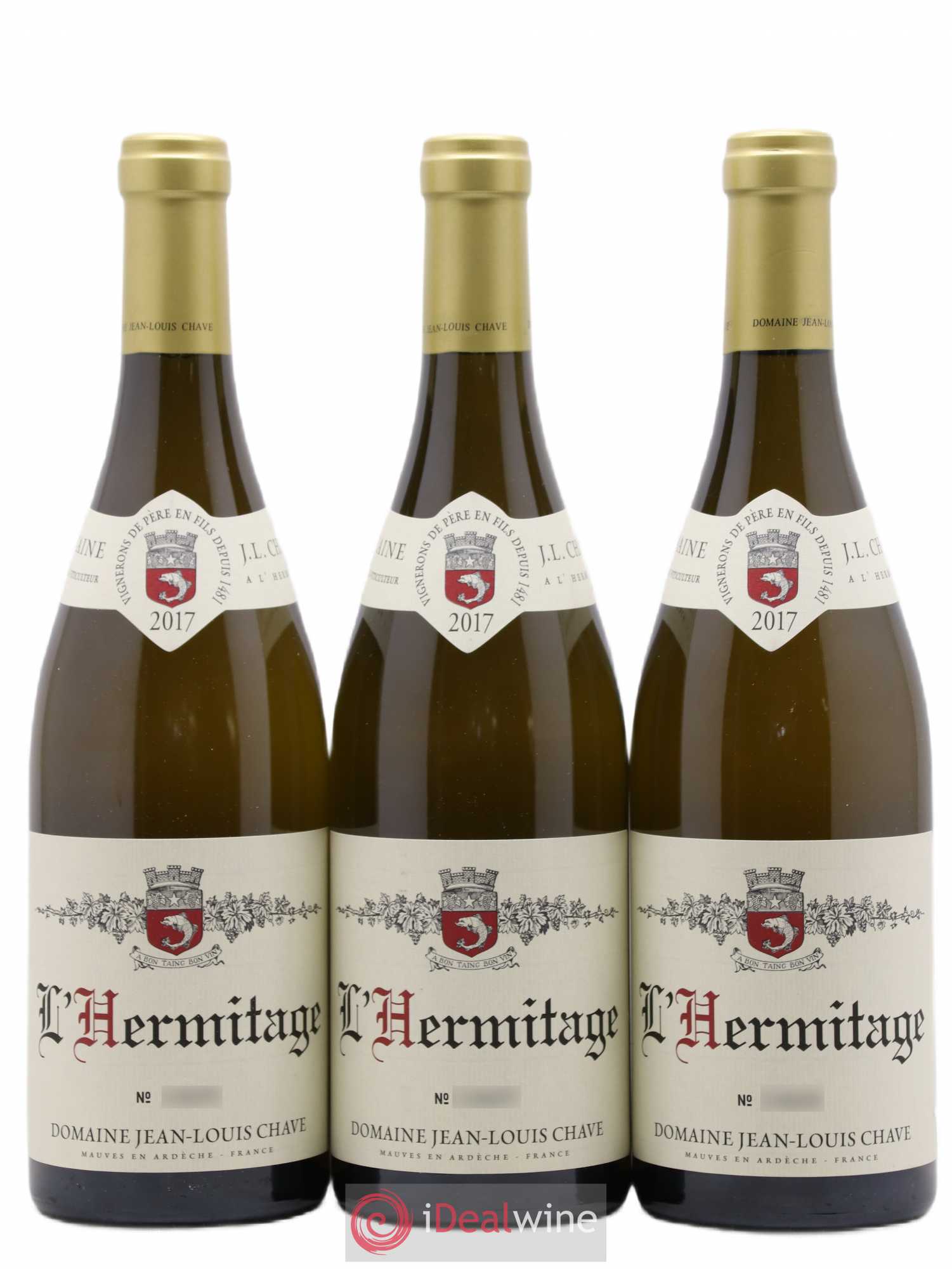 Hermitage Jean-Louis Chave 2017 - Lot de 3 bouteilles - 0