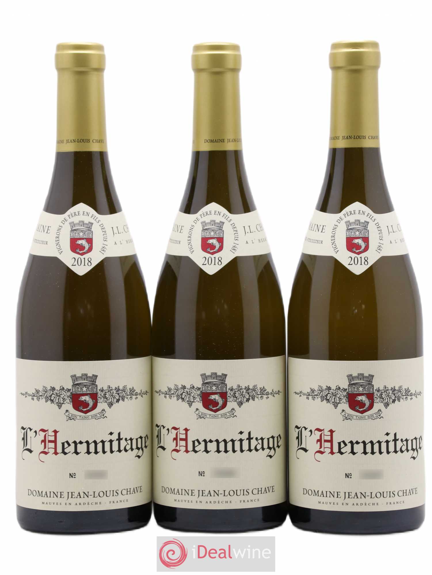 Hermitage Jean-Louis Chave 2018 - Lot de 3 bouteilles - 0