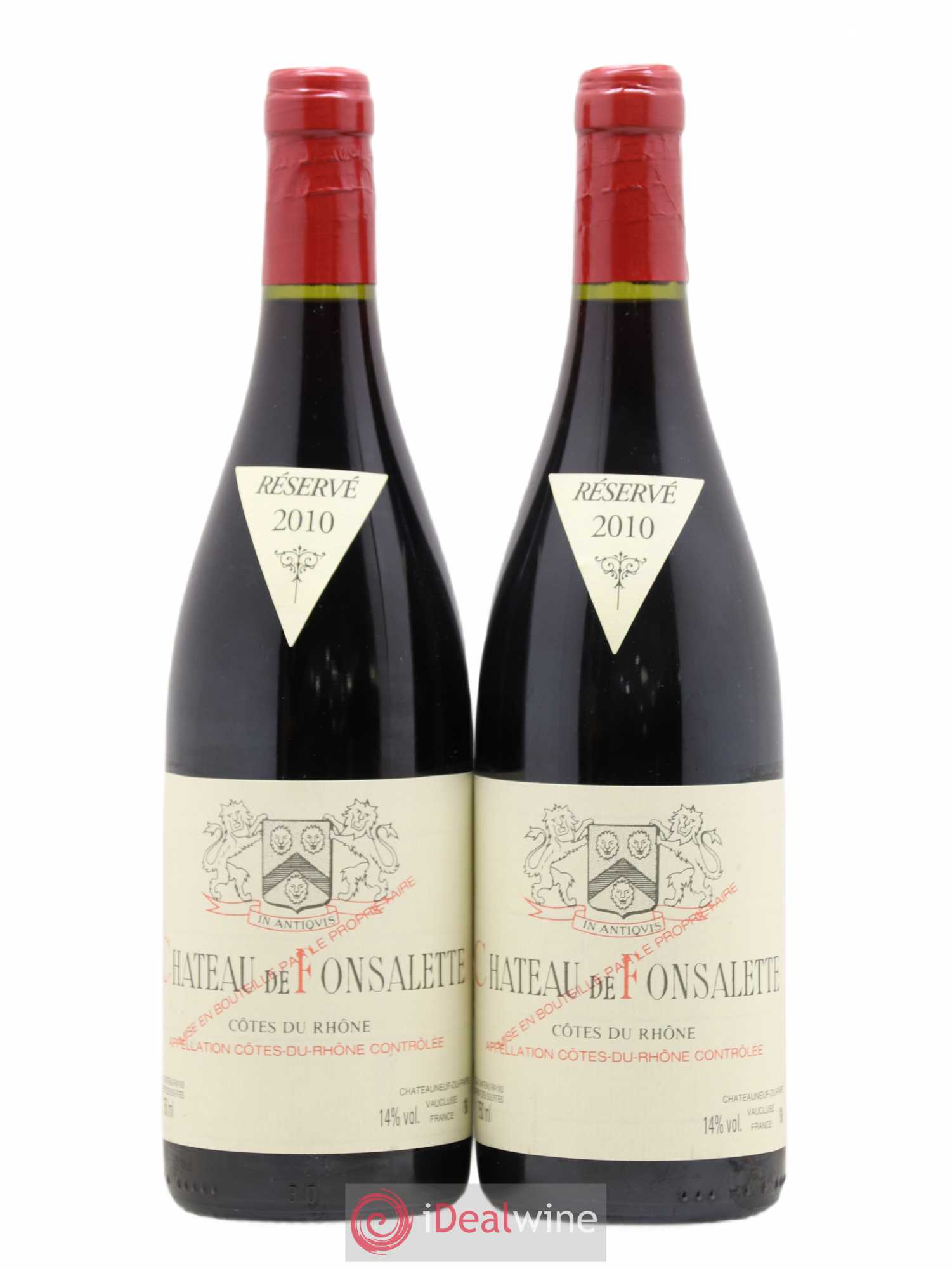 Côtes-du-Rhône Château de Fonsalette Emmanuel Reynaud 2010 - Lot de 2 bouteilles - 0