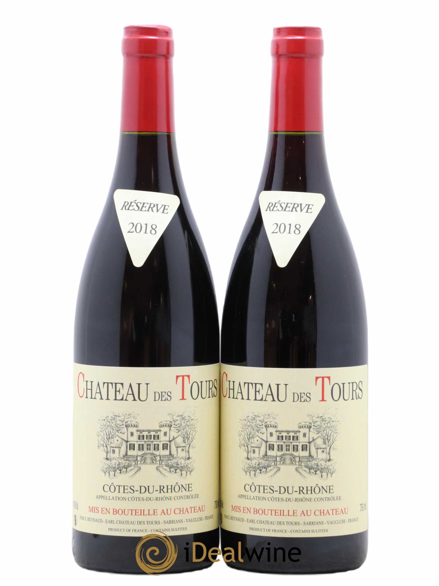 Côtes-du-Rhône Château des Tours Emmanuel Reynaud 2018 - Lot de 2 bouteilles - 0