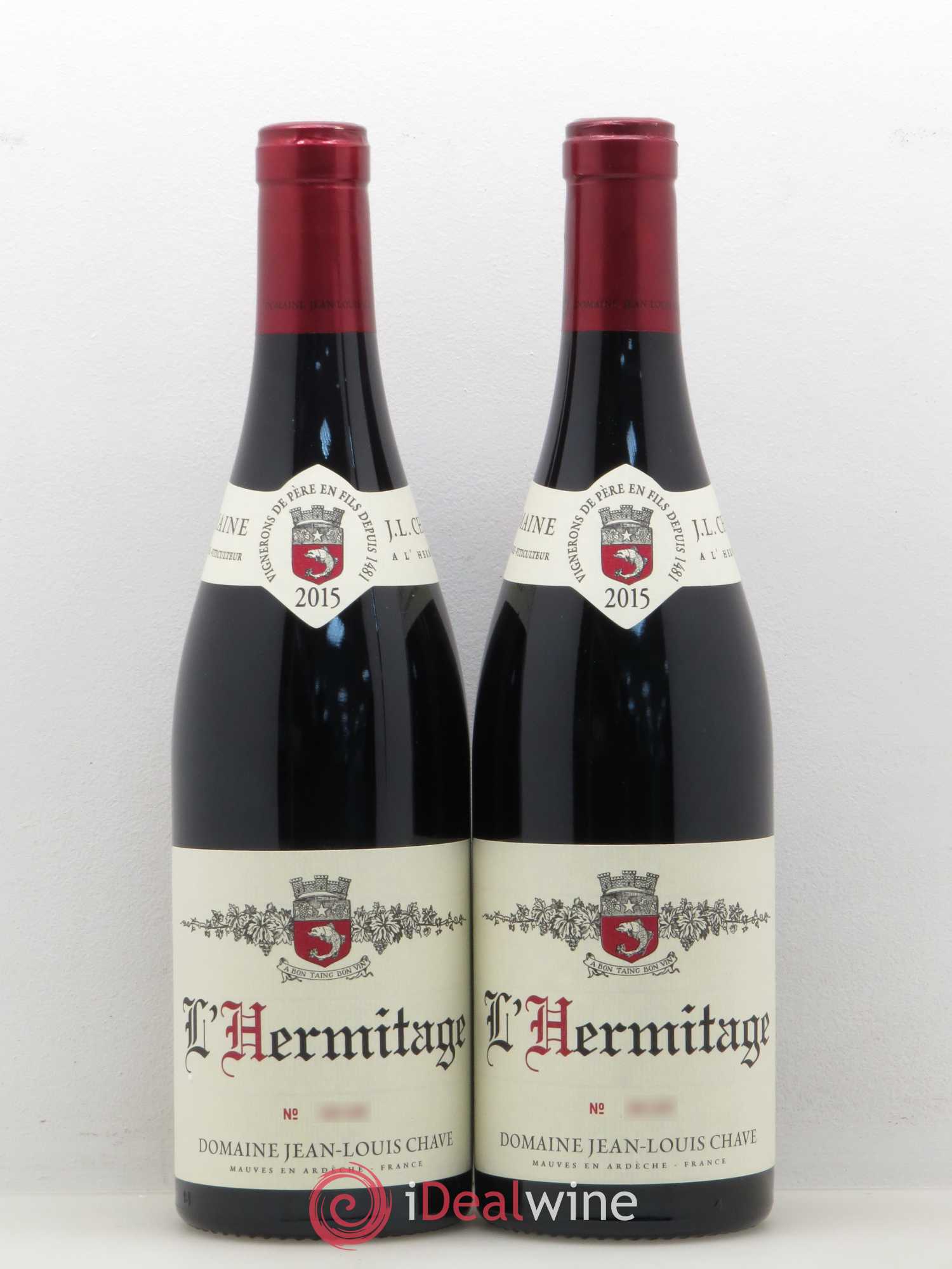 Hermitage Jean-Louis Chave 2015 - Lot de 2 bouteilles - 0