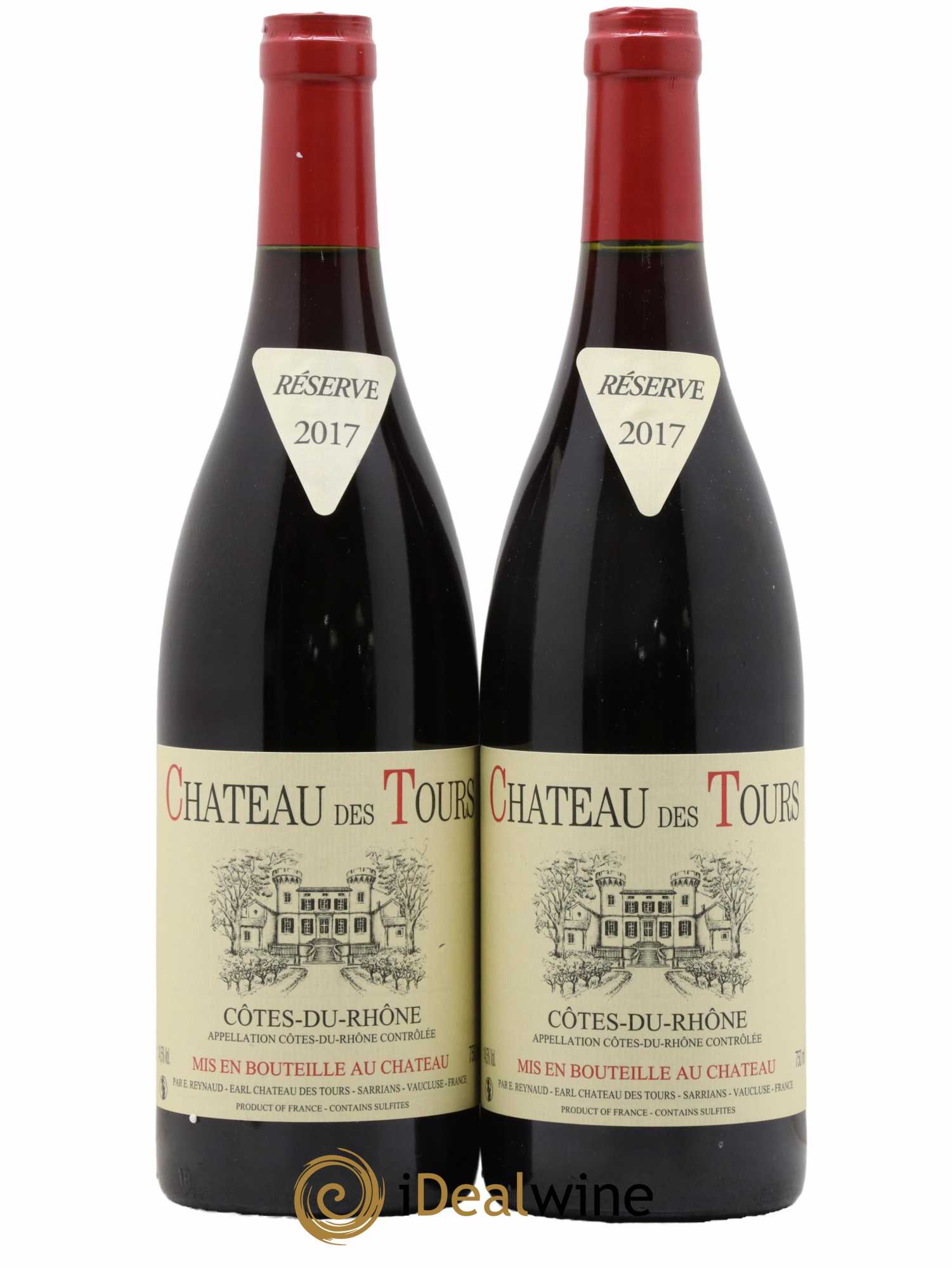 Côtes-du-Rhône Château des Tours Emmanuel Reynaud 2017 - Lot de 2 bouteilles - 0