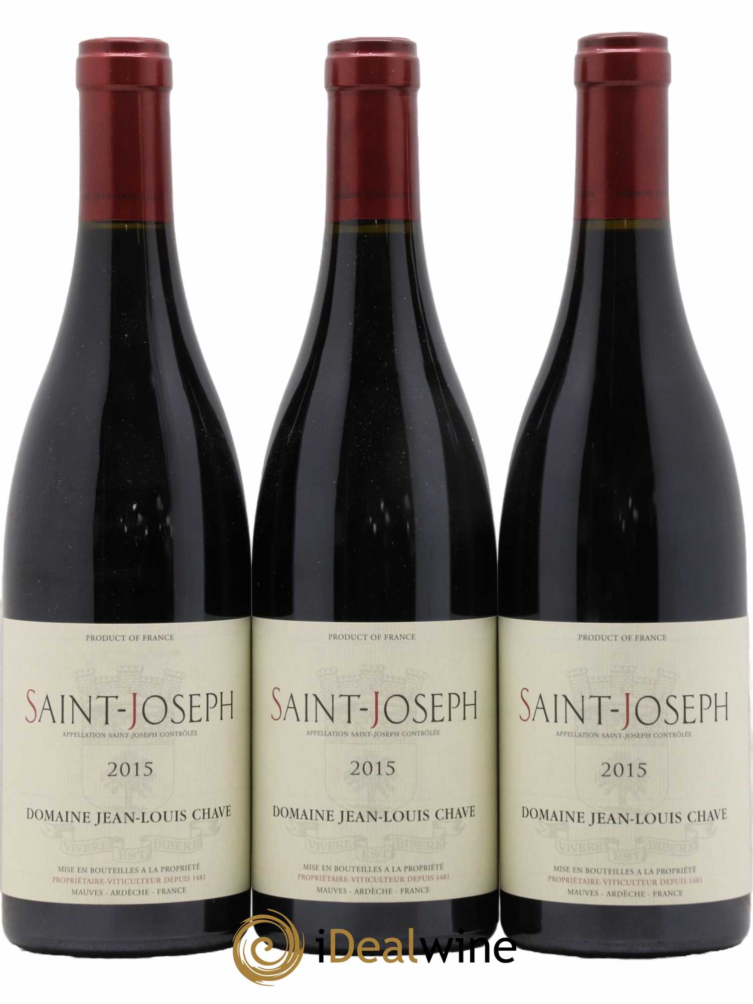 Saint-Joseph Jean-Louis Chave 2015 - Lot de 3 bouteilles - 0