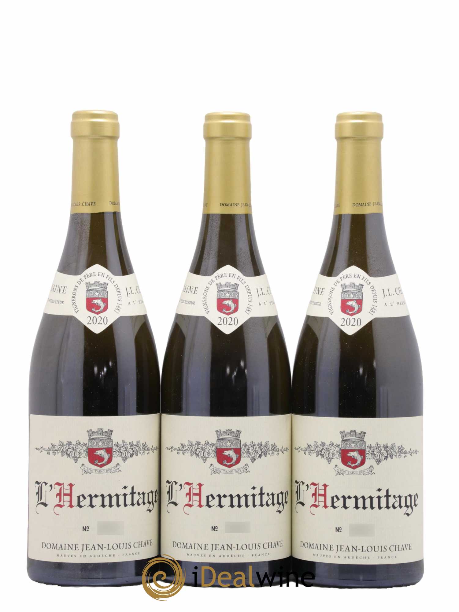 Hermitage Jean-Louis Chave 2020 - Lot de 3 bouteilles - 0