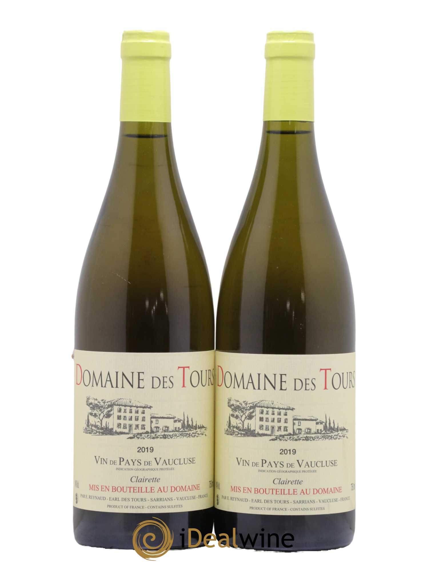 Vaucluse (Vin de Pays de Vaucluse) Domaine des Tours Emmanuel Reynaud CLairette 2019 - Lot de 2 bouteilles - 0