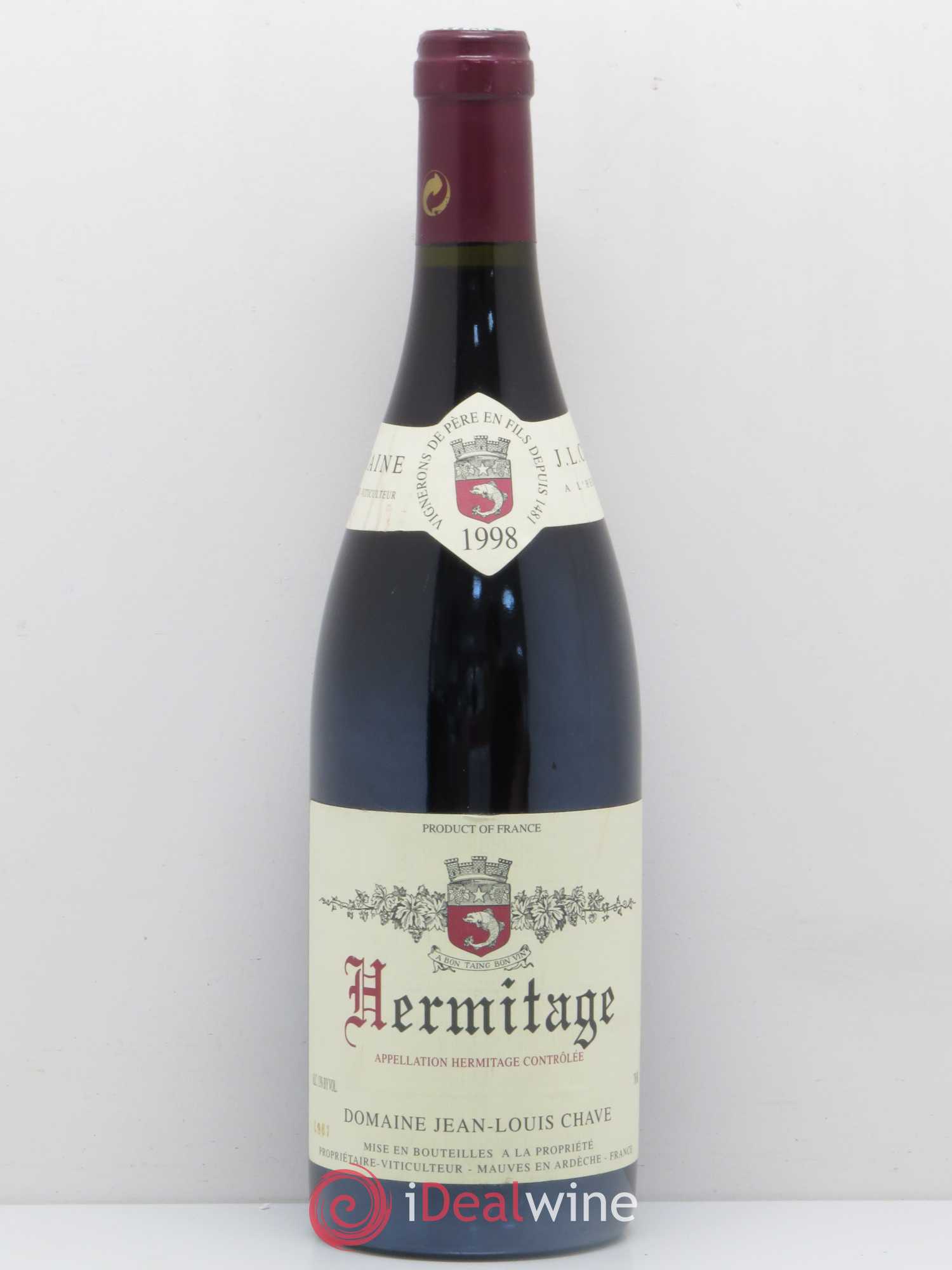 Hermitage Jean-Louis Chave 1998 - Lot de 1 bouteille - 0