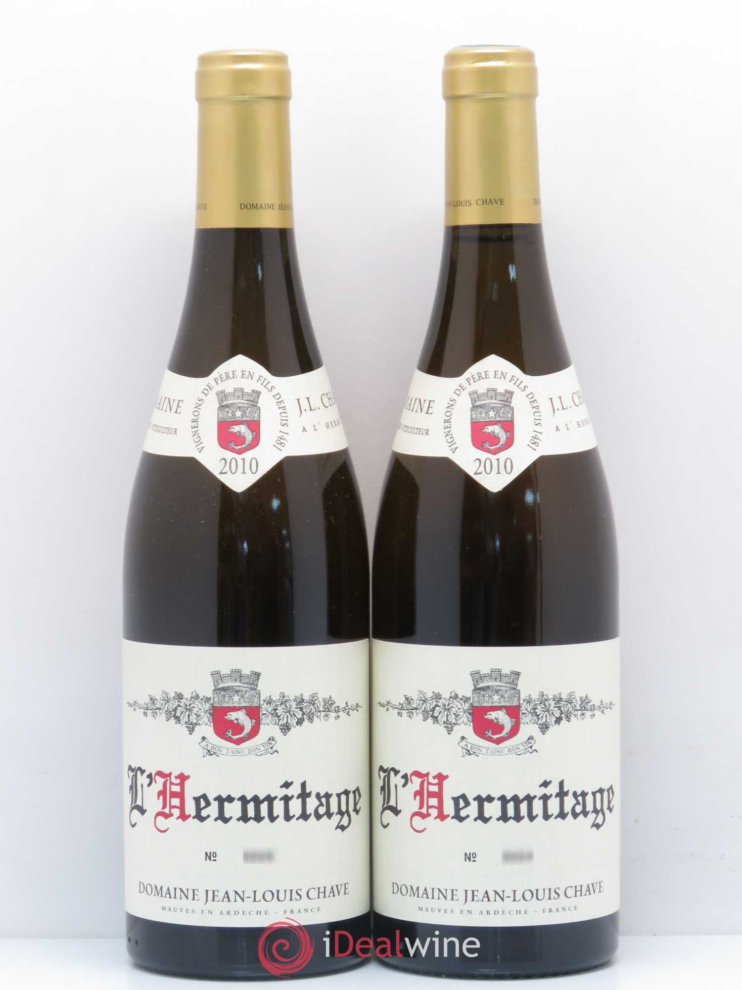Hermitage Jean-Louis Chave 2010 - Lot de 2 bouteilles - 0