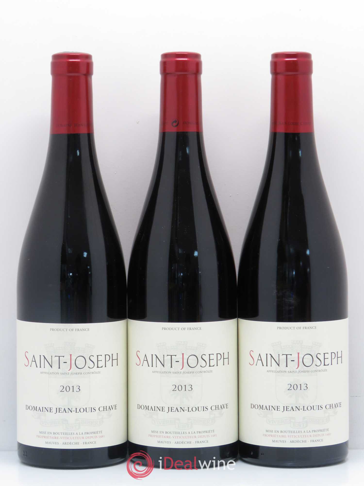 Saint-Joseph Jean-Louis Chave 2013 - Lot de 3 bouteilles - 0
